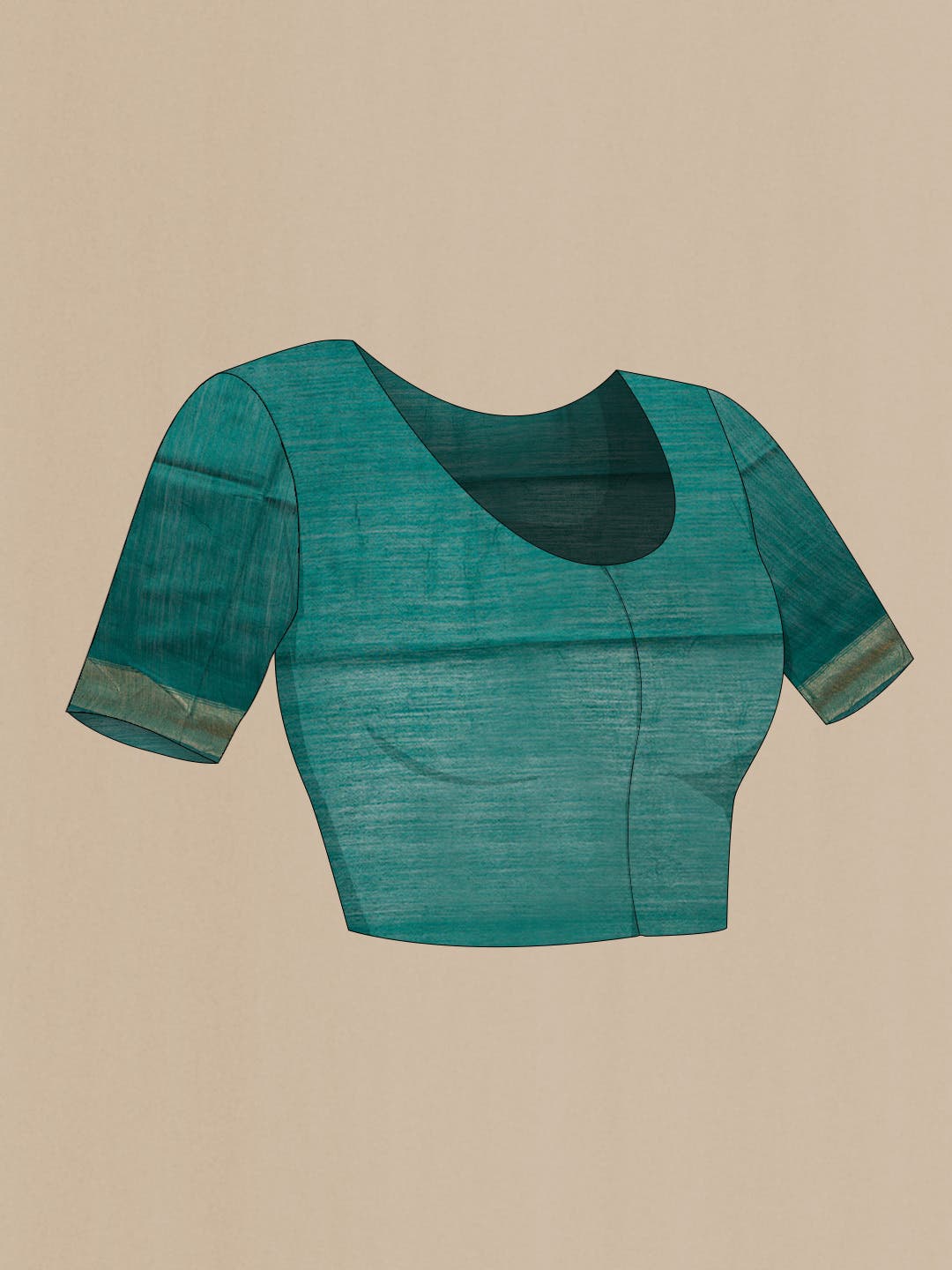 Green Tussar Silk Saree