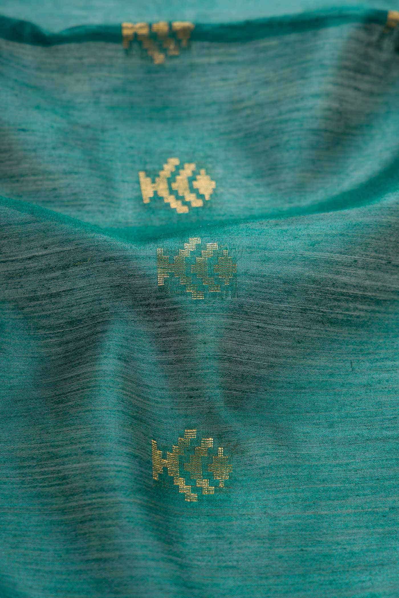 Green Tussar Silk Saree