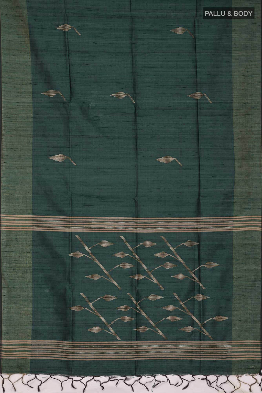 Teal Raw Silk Saree