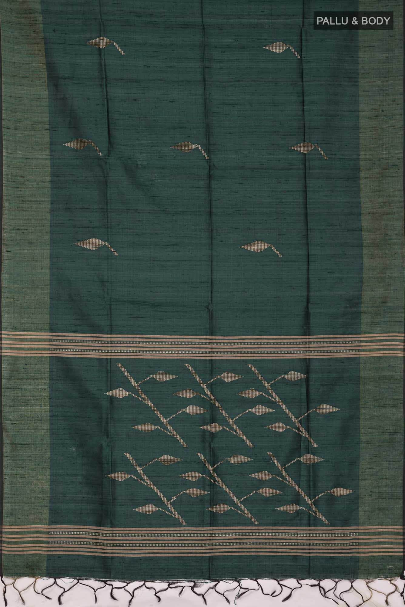 Teal Raw Silk Saree