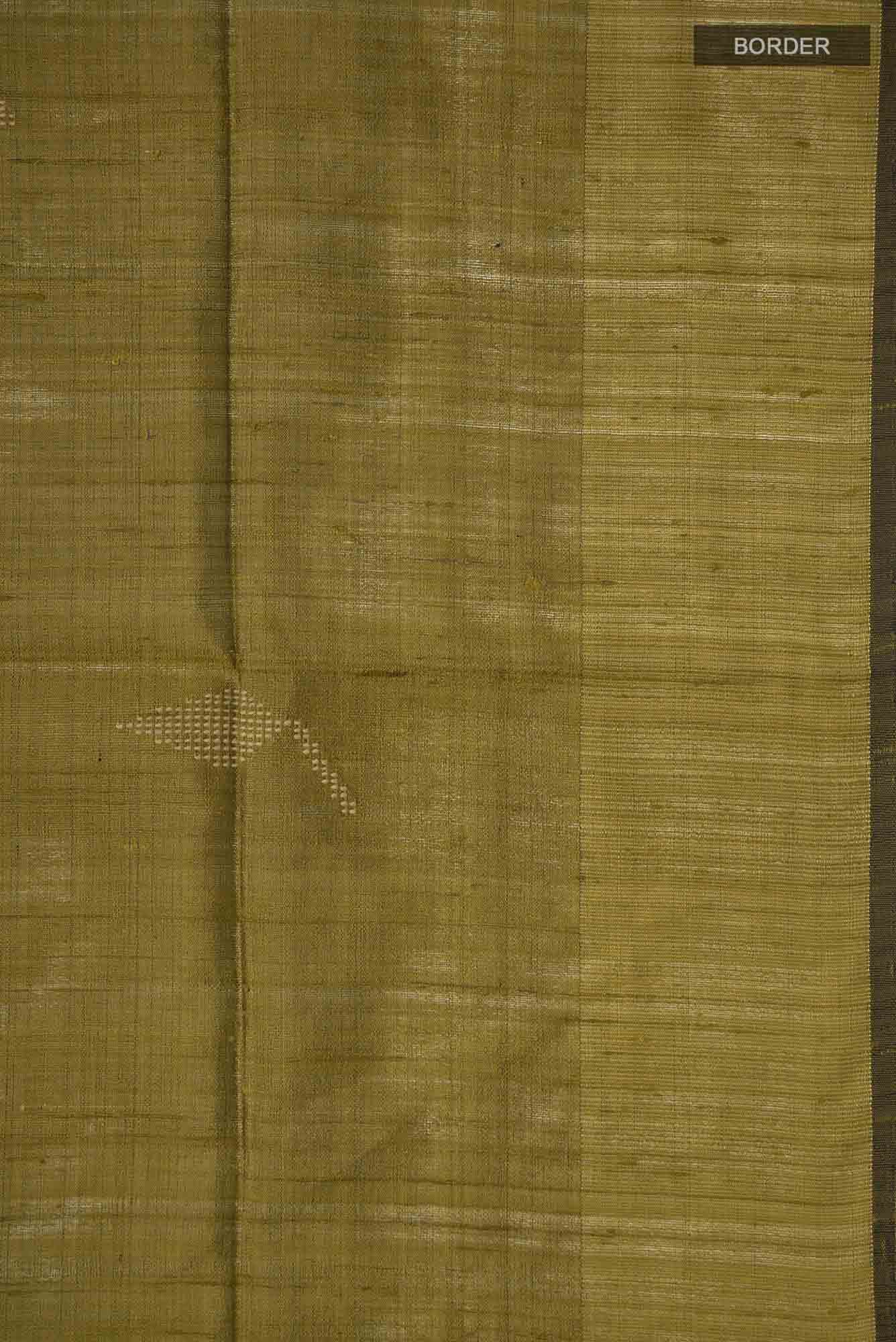 Mehandi Green Raw Silk Saree