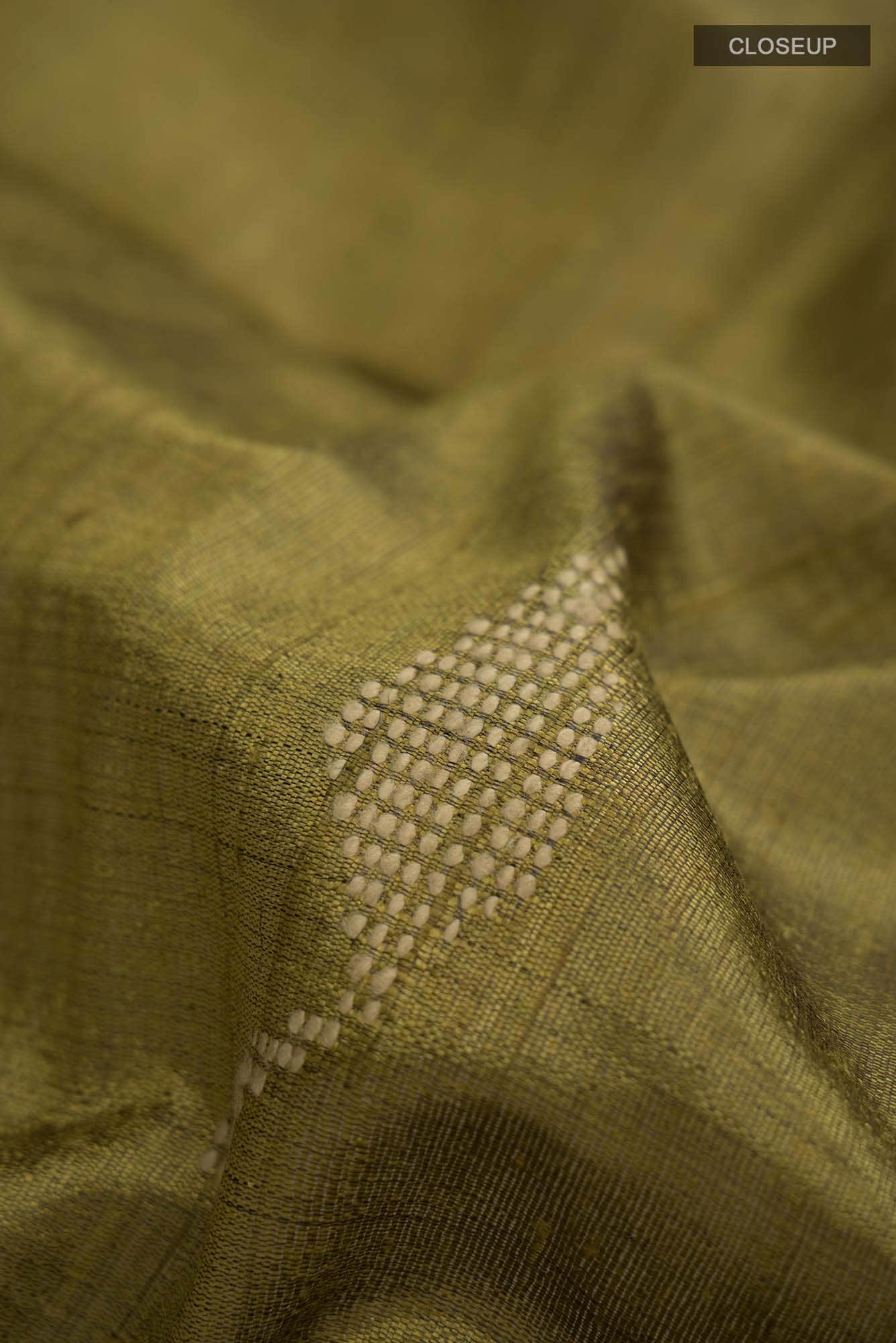 Mehandi Green Raw Silk Saree