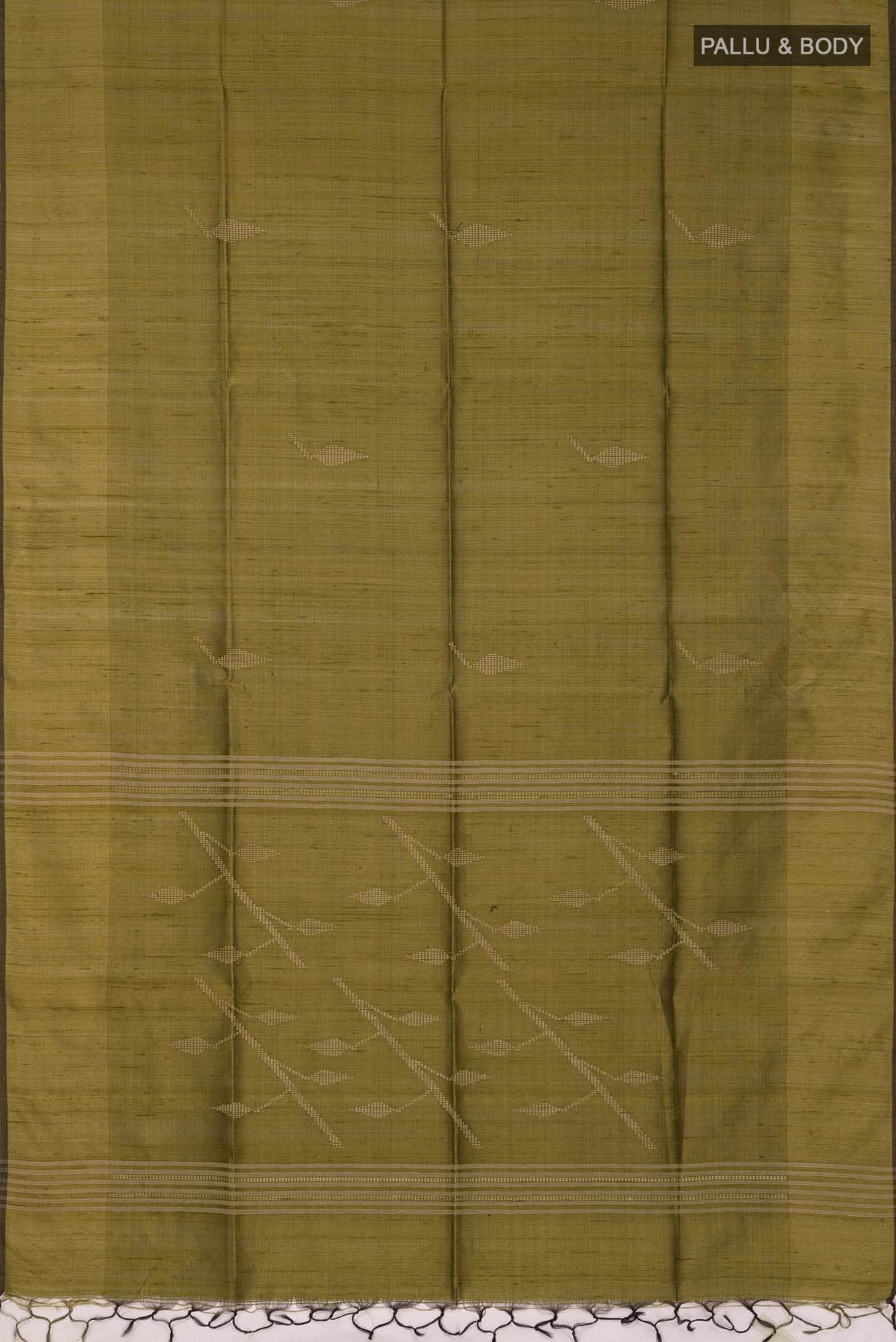 Mehandi Green Raw Silk Saree