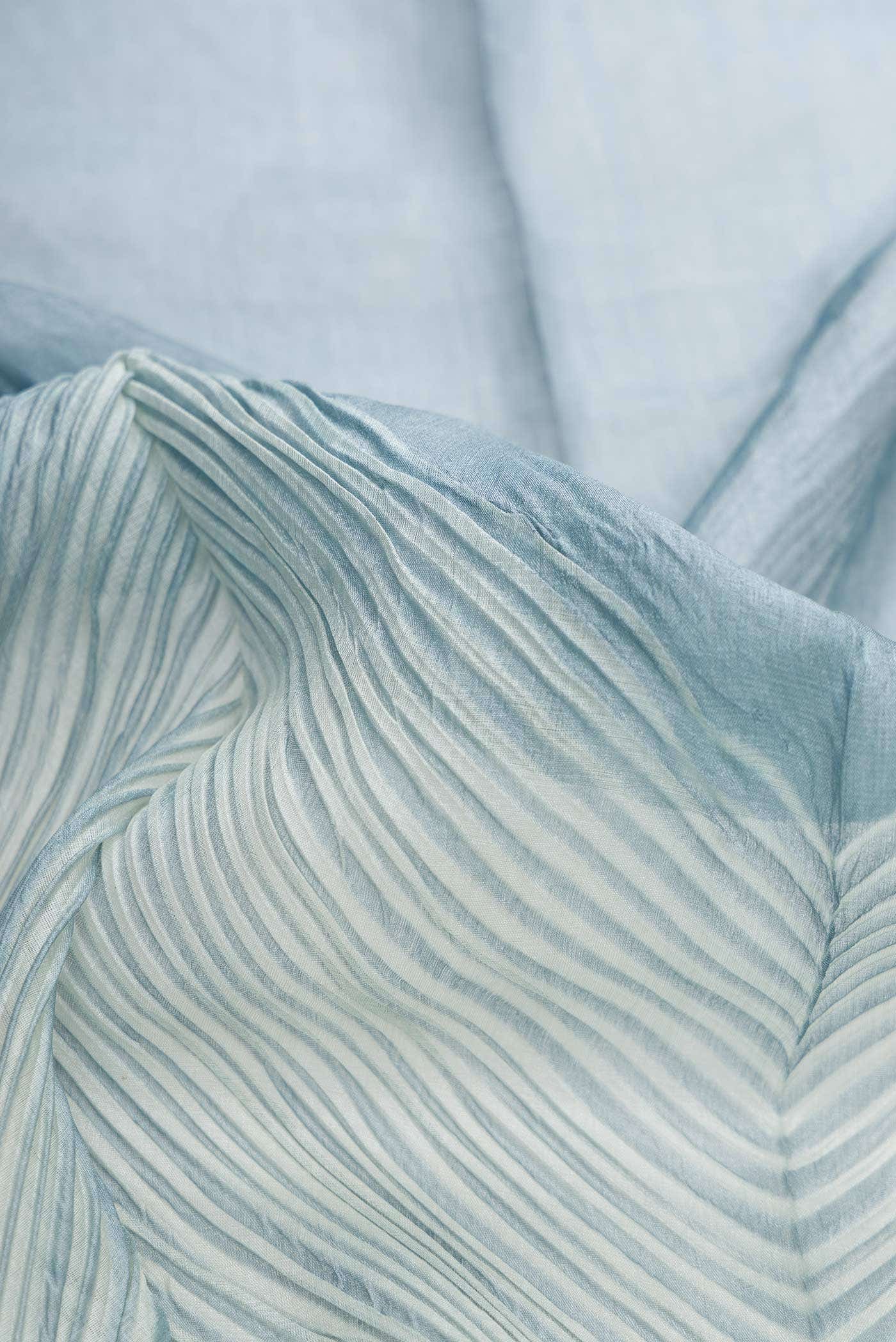 Grey Dual Tone Tussar Silk Saree