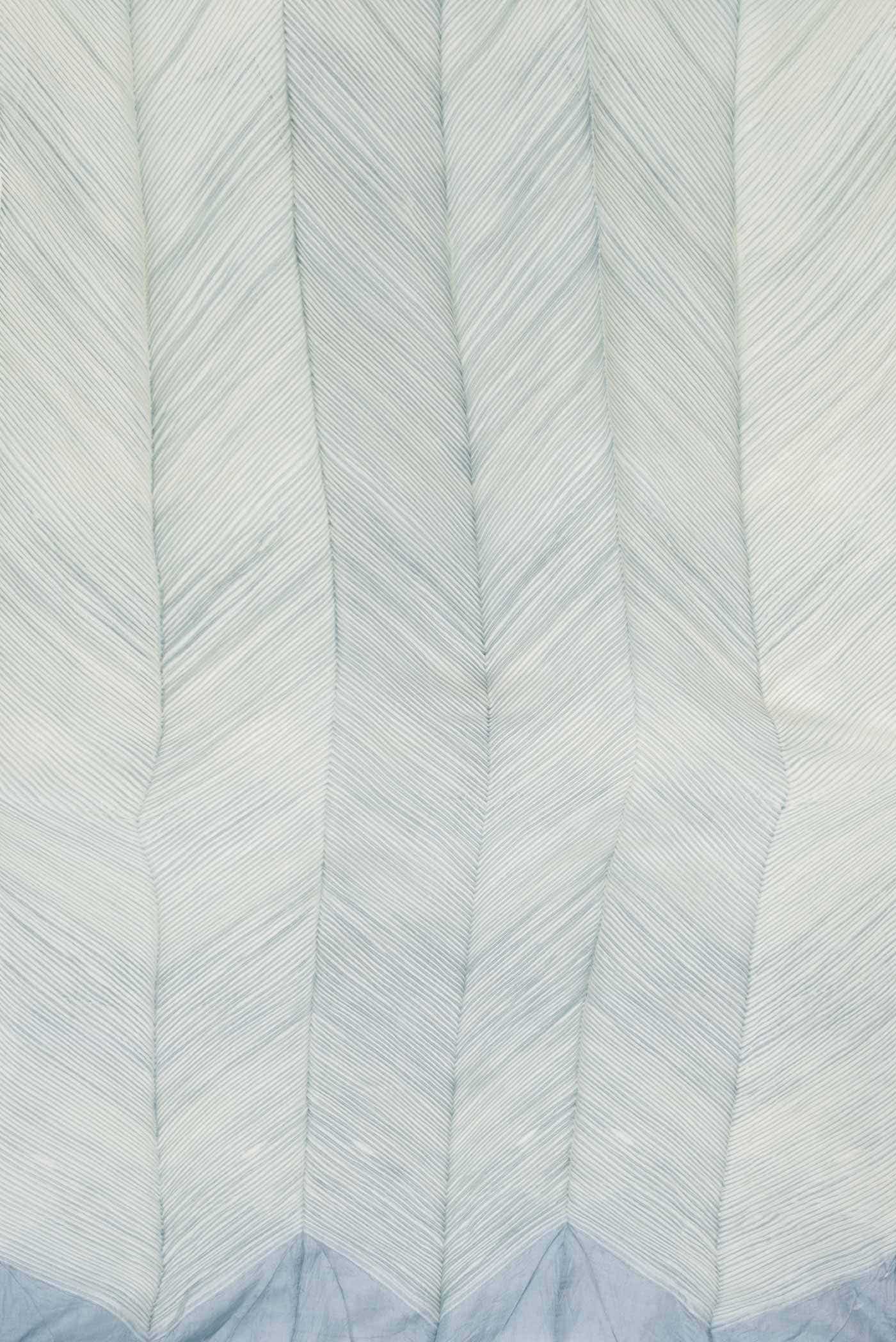 Grey Dual Tone Tussar Silk Saree