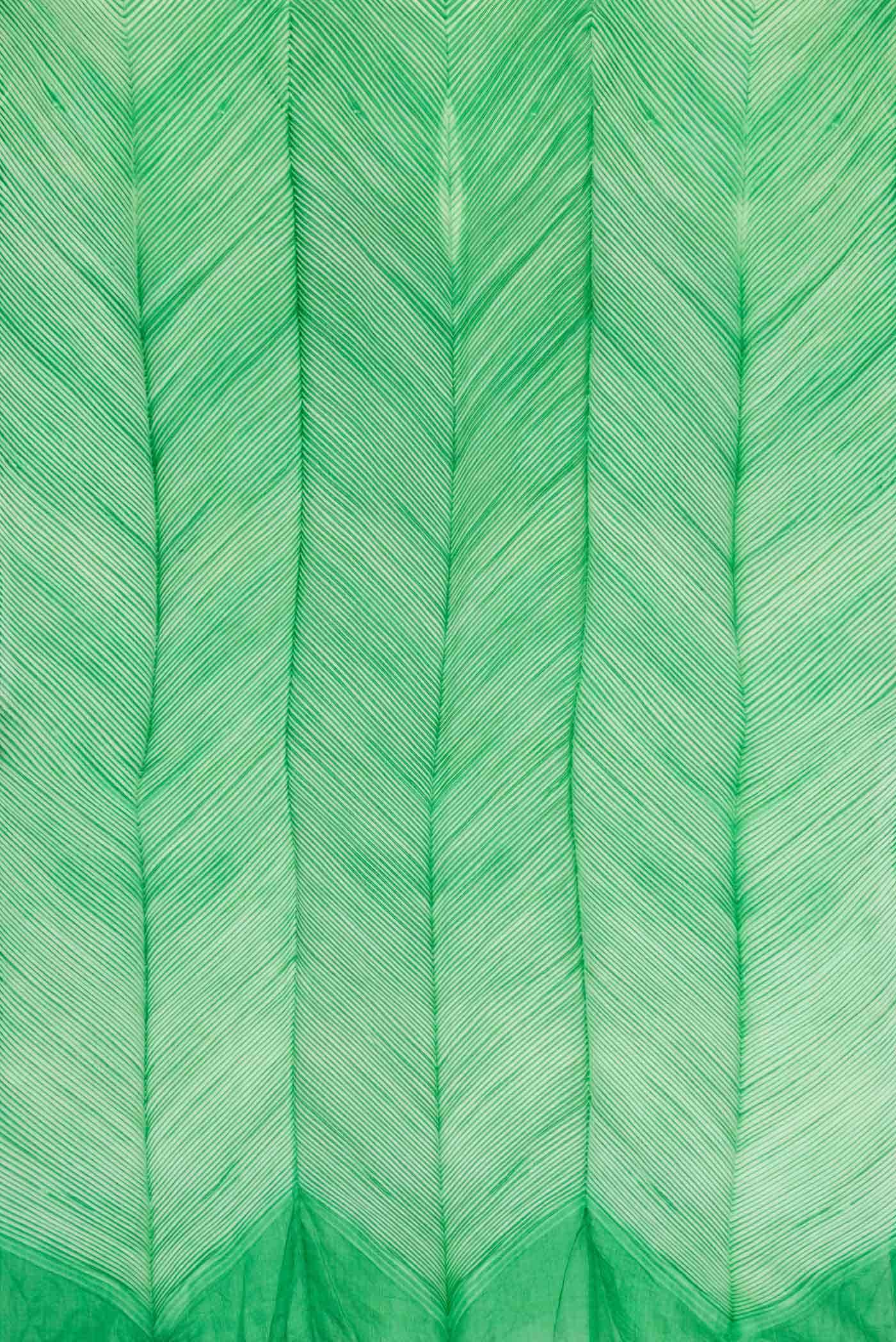 Green Dual Tone Tussar Silk Saree