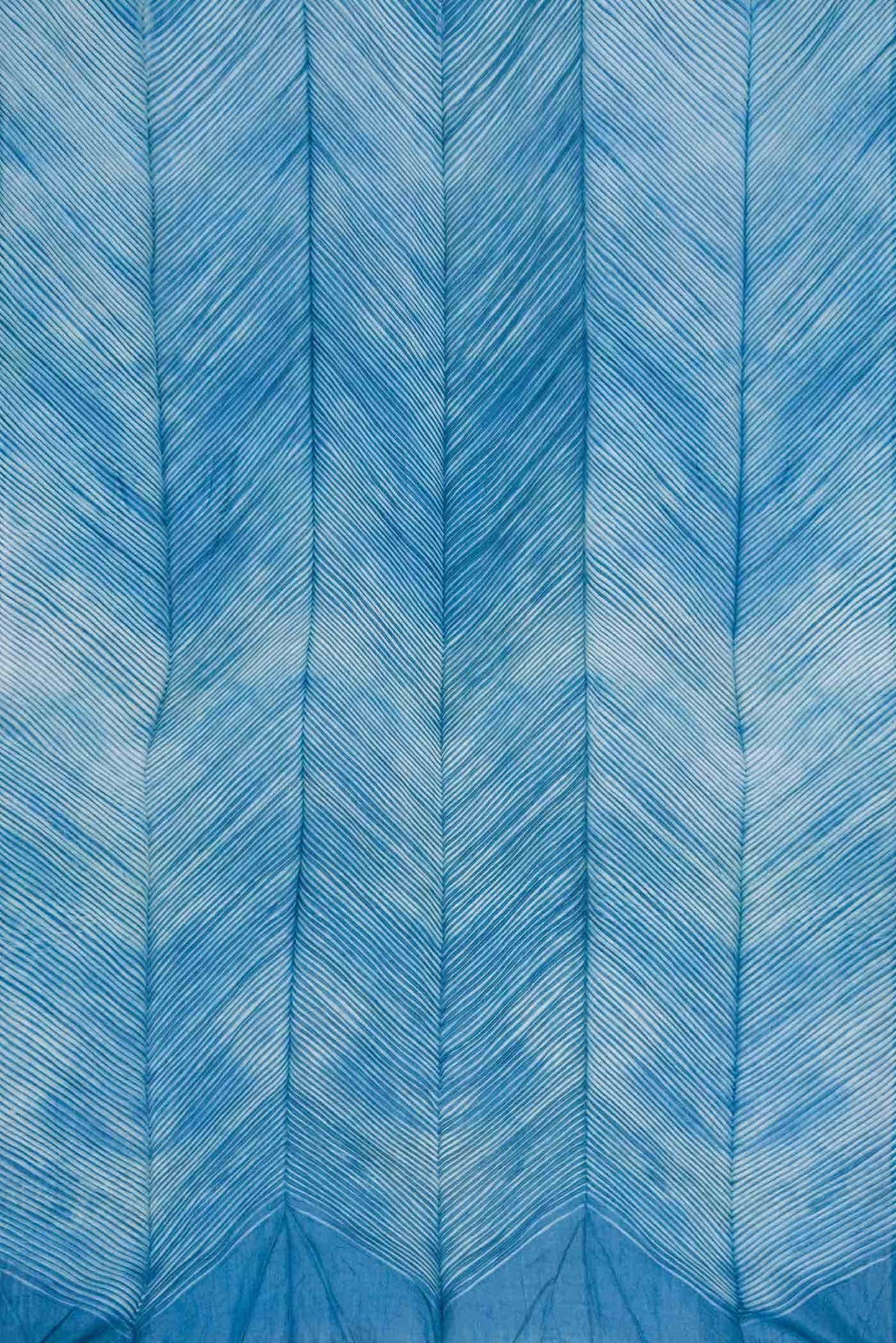 Blue Dual Tone Tussar Silk Saree