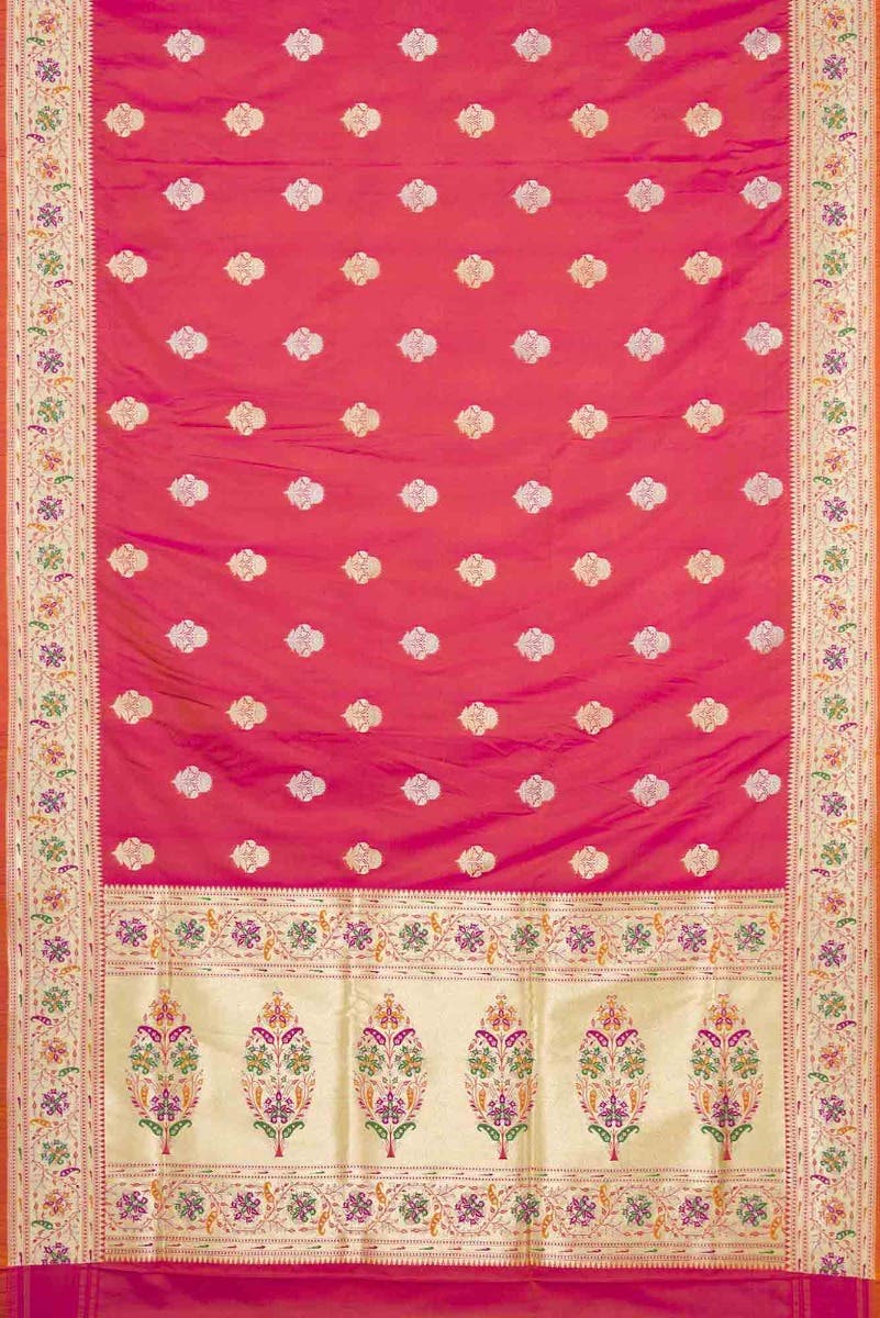Rose Gold Dual Tone Blended Banarasi Silk Saree