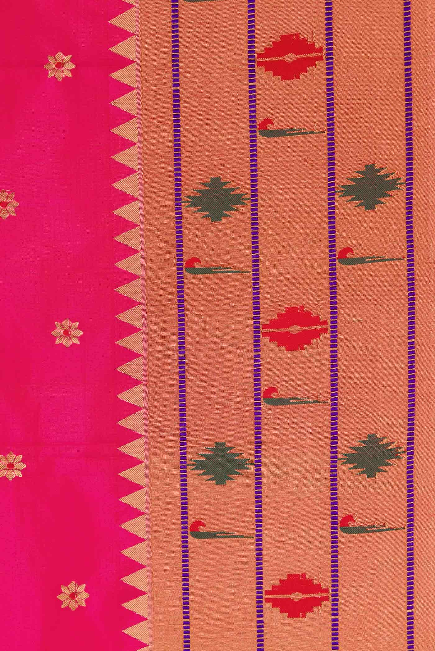 Pink Paithani Silk Saree