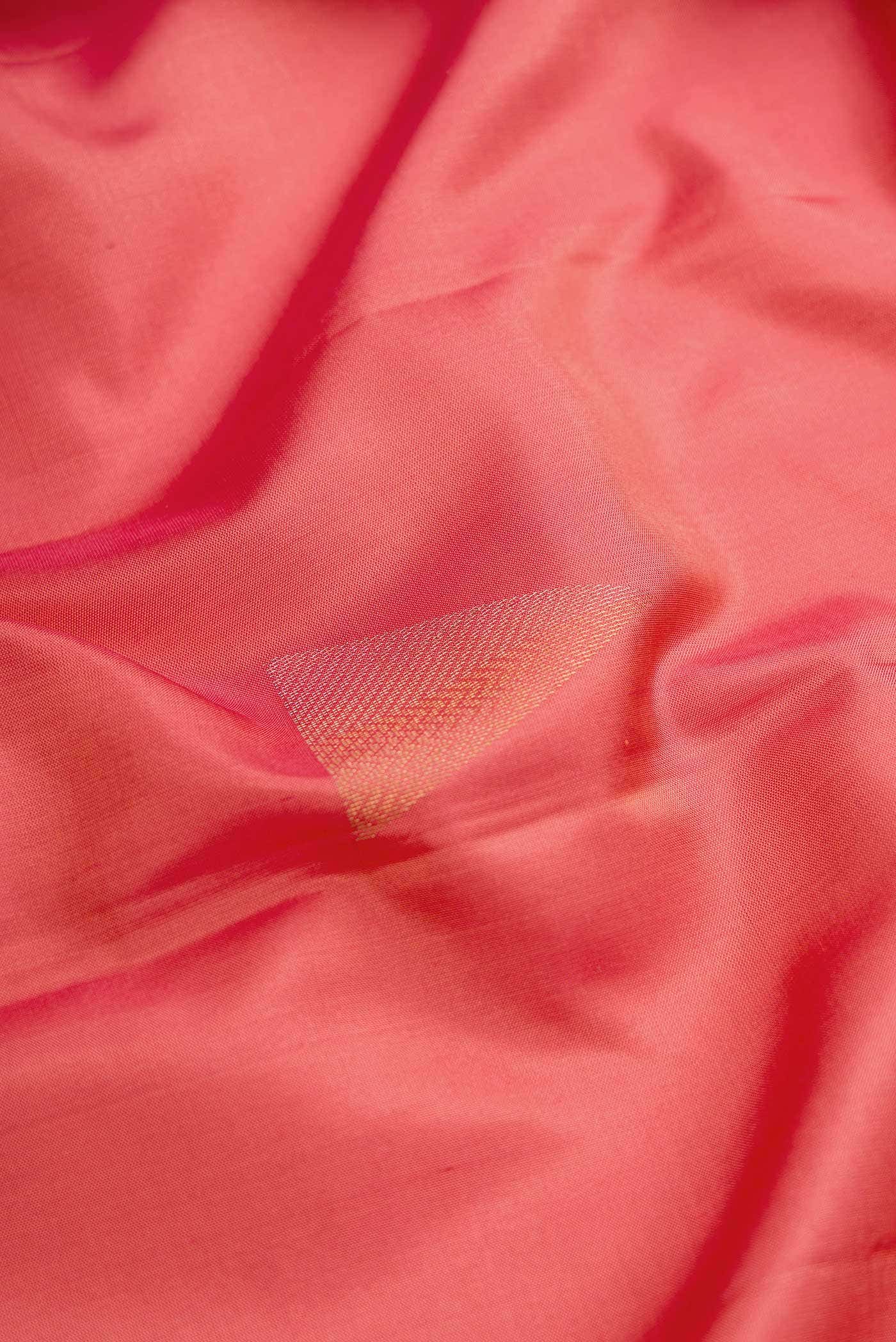 Golden Peach Soft Silk Saree