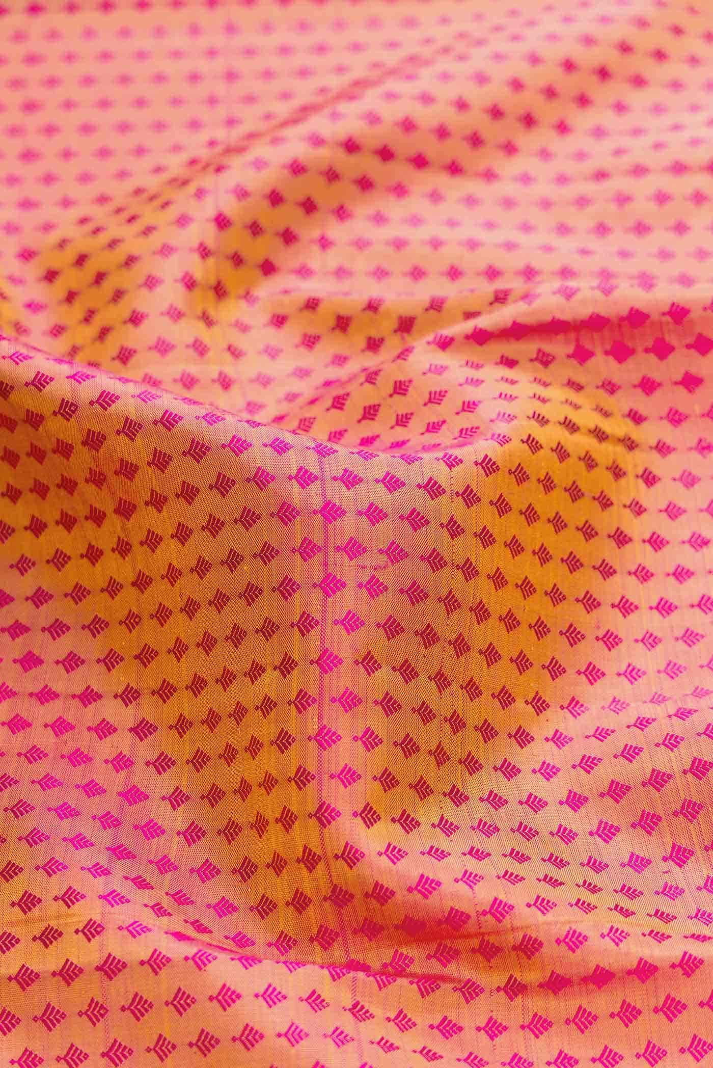 Pure Silk Pure Zari Mustard Kanchipuram Saree