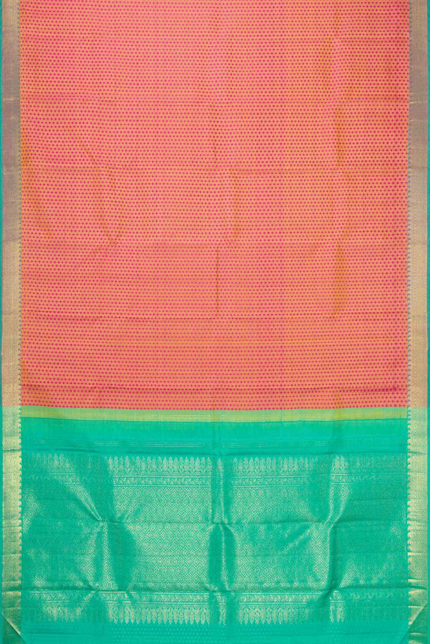 Pure Silk Pure Zari Mustard Kanchipuram Saree