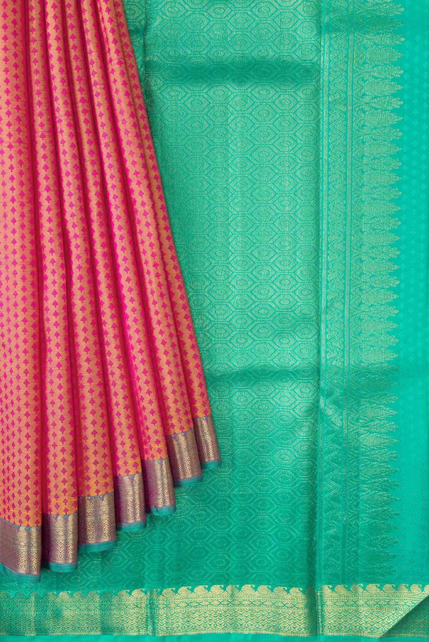 Pure Silk Pure Zari Mustard Kanchipuram Saree