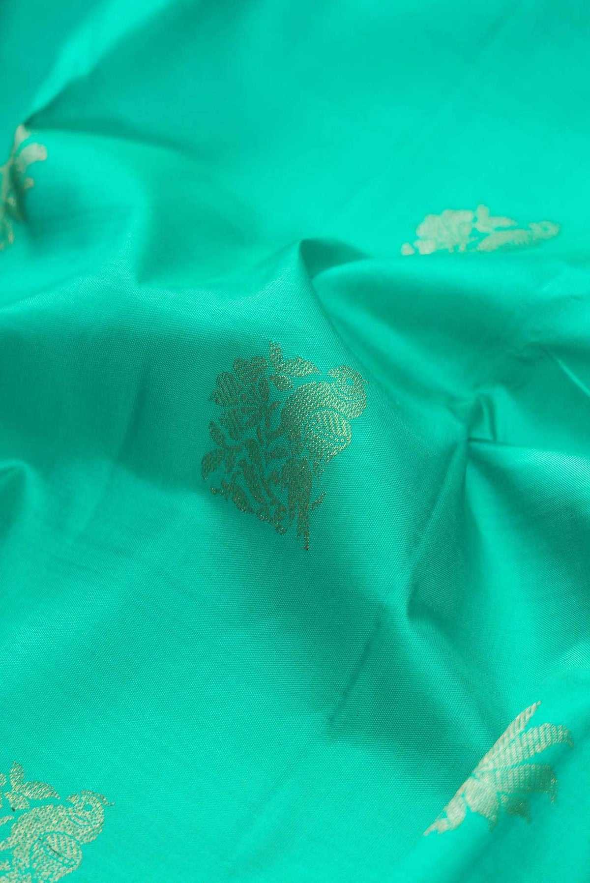 Pure Silk Pure Zari Sea Green Dual Tone Kanjivaram Saree
