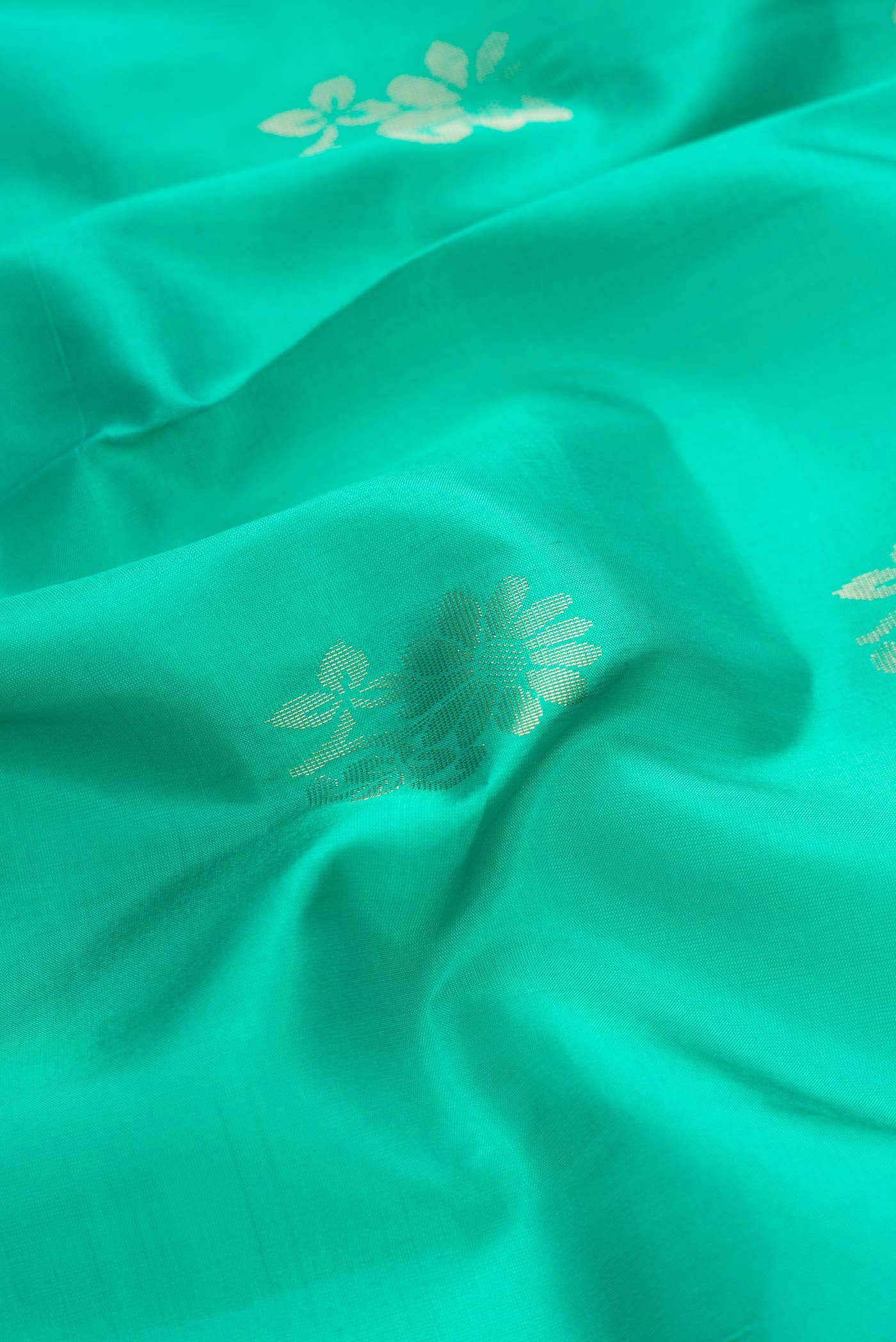 Green Dual Tone Soft Silk Saree