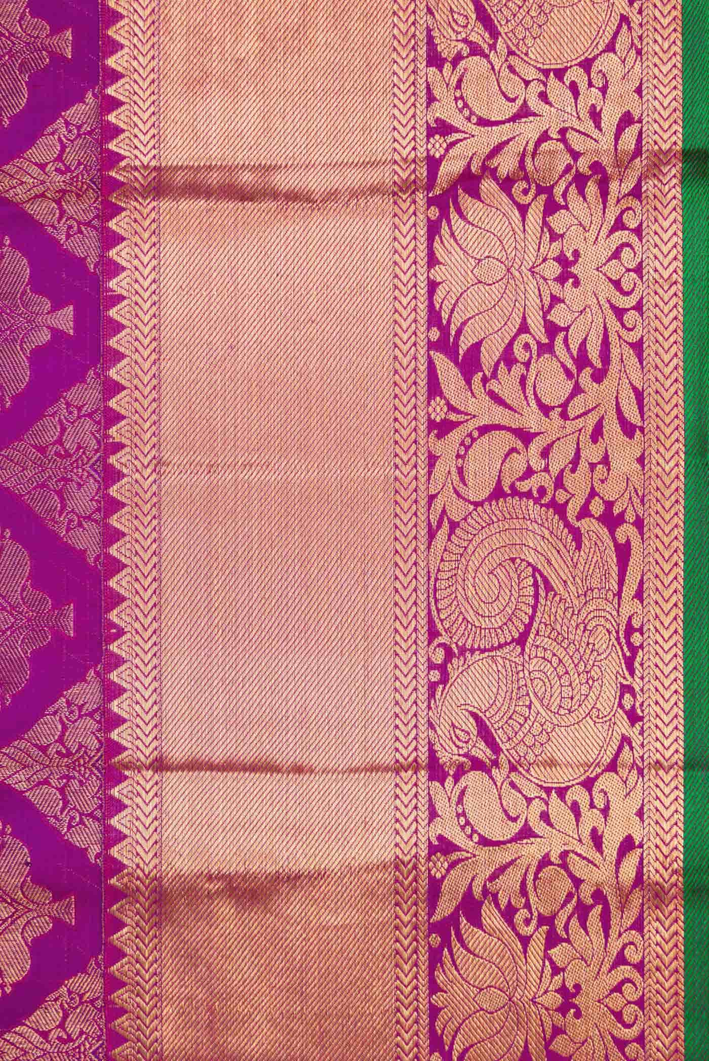 Purple Dual Tone Kanchipuram Silk Saree