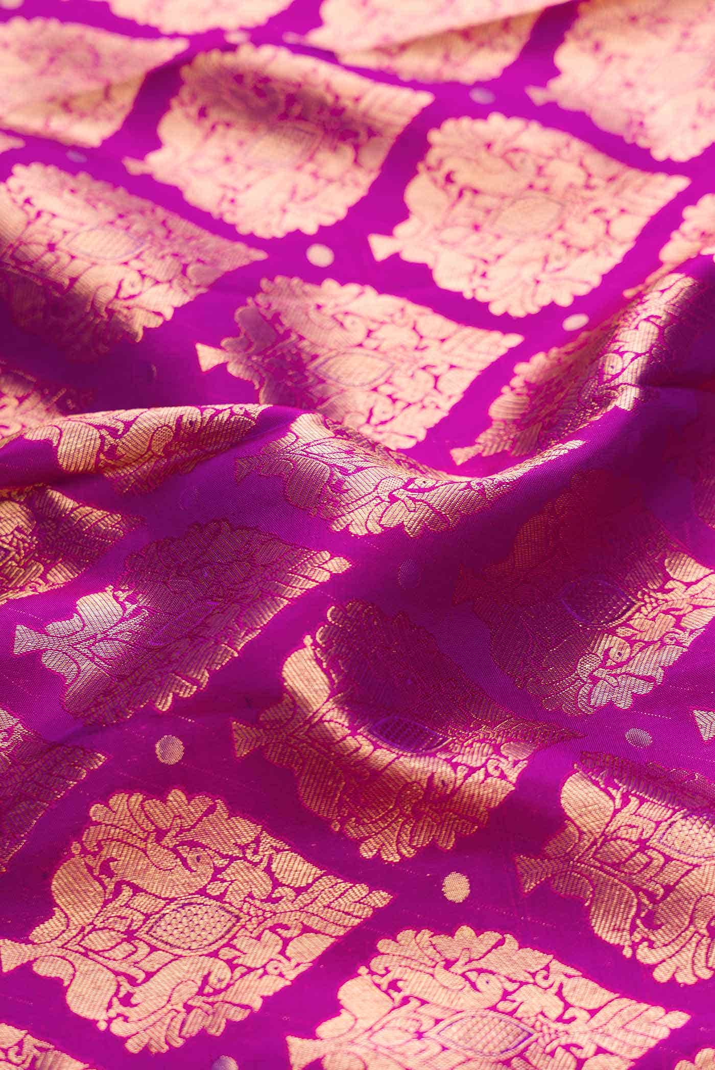 Purple Dual Tone Kanchipuram Silk Saree