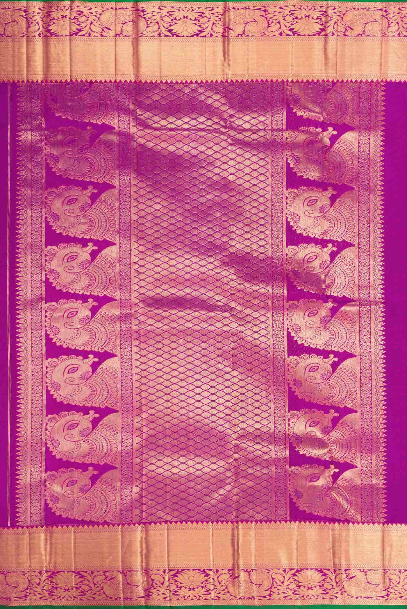 Purple Dual Tone Kanchipuram Silk Saree