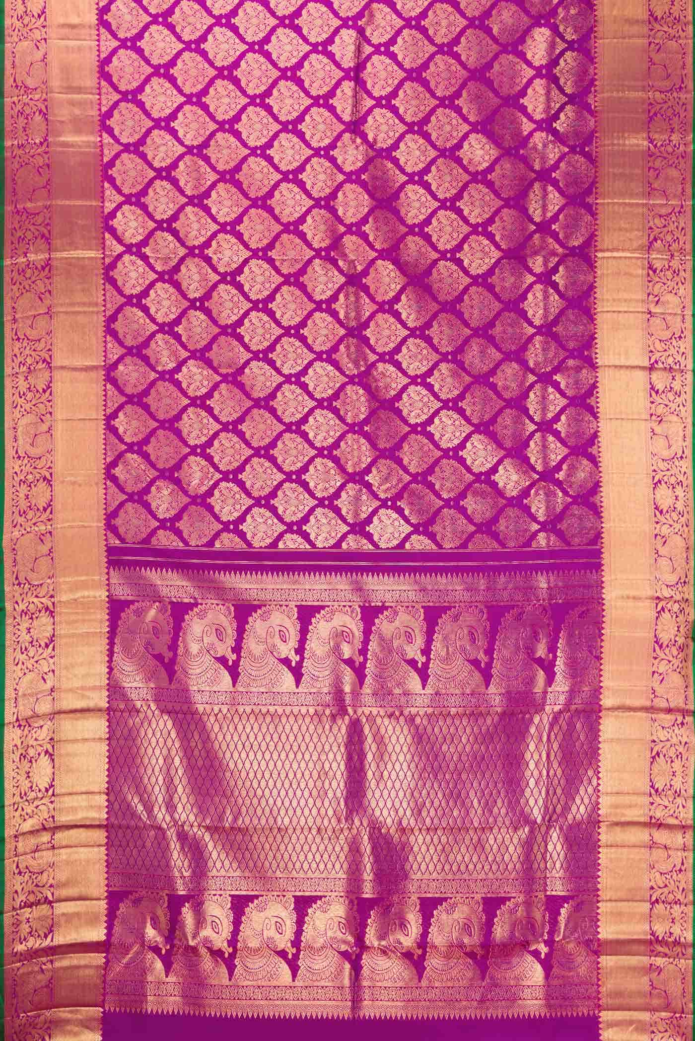 Purple Dual Tone Kanchipuram Silk Saree