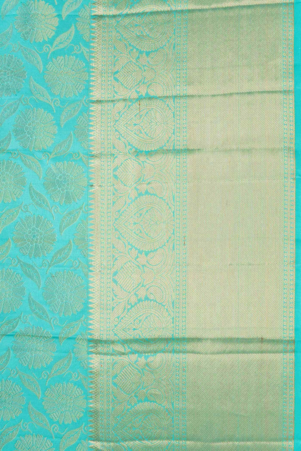Sky Blue Kanchipuram Silk Saree