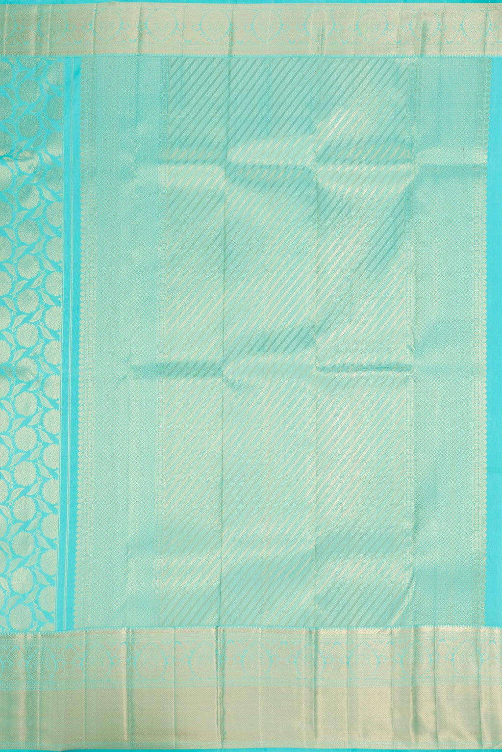 Sky Blue Kanchipuram Silk Saree