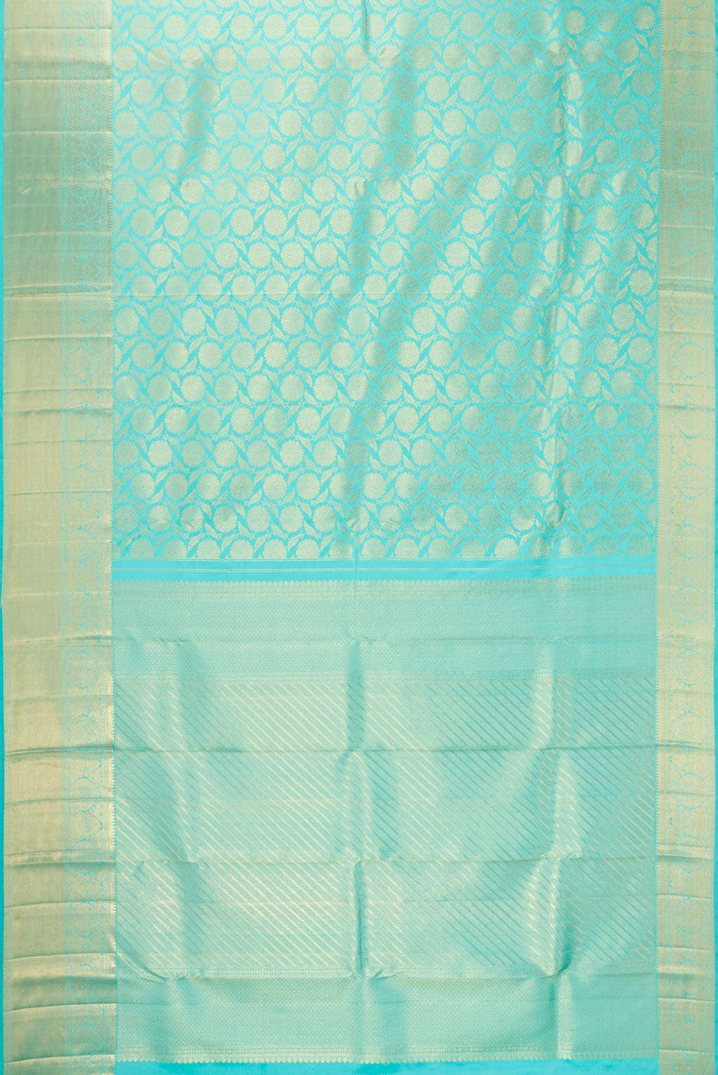 Sky Blue Kanchipuram Silk Saree