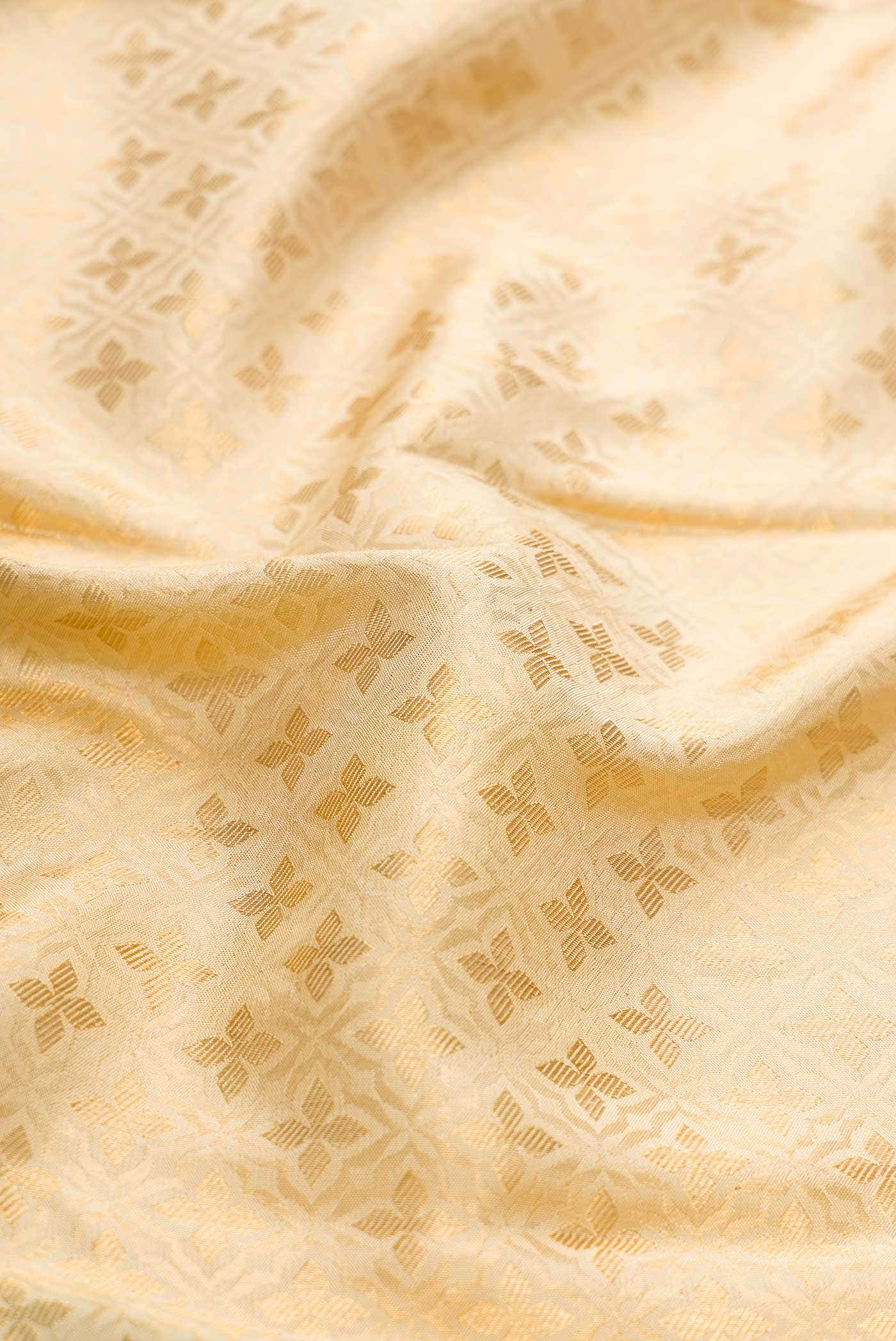 Beige Kanchipuram Silk Saree