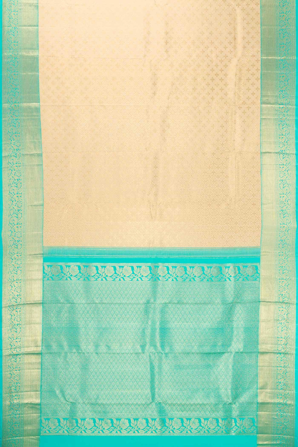 Beige Kanchipuram Silk Saree