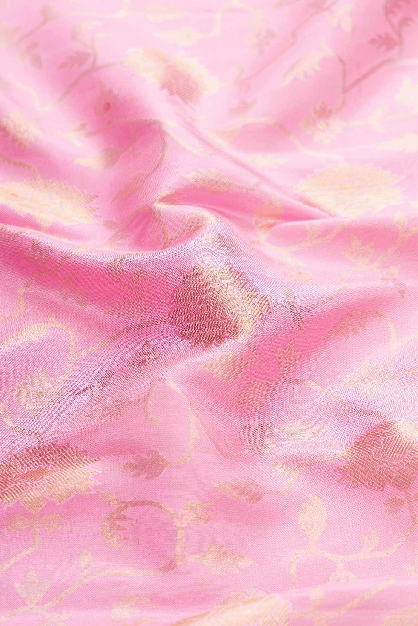 Pink Kanchipuram Silk Saree