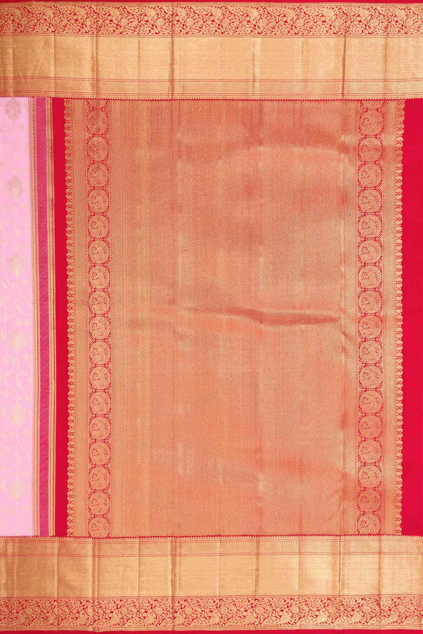 Pink Kanchipuram Silk Saree