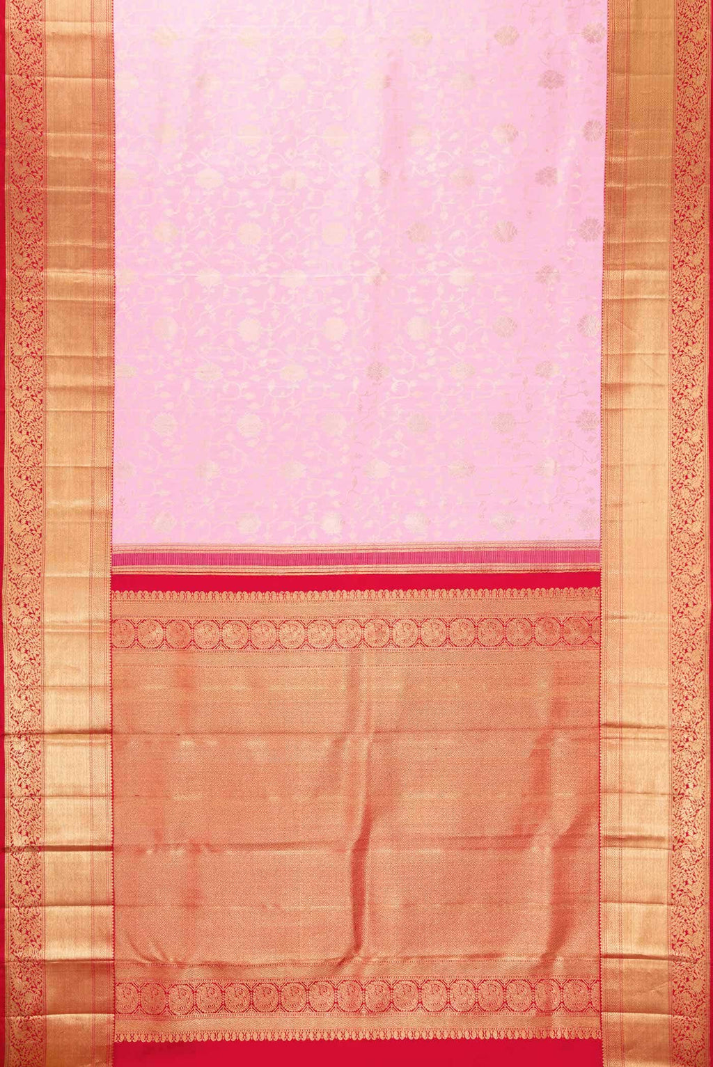 Pink Kanchipuram Silk Saree
