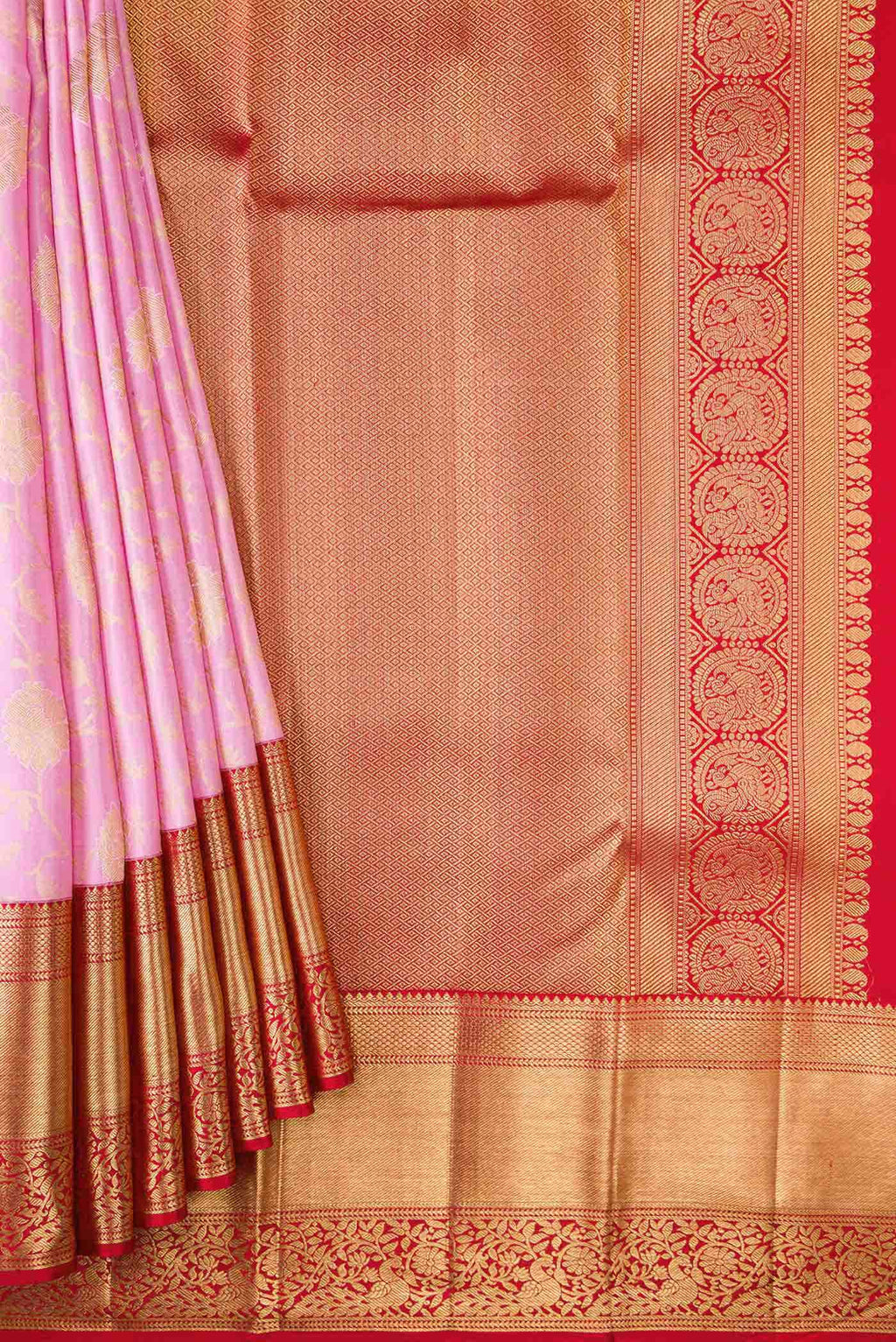 Pink Kanchipuram Silk Saree