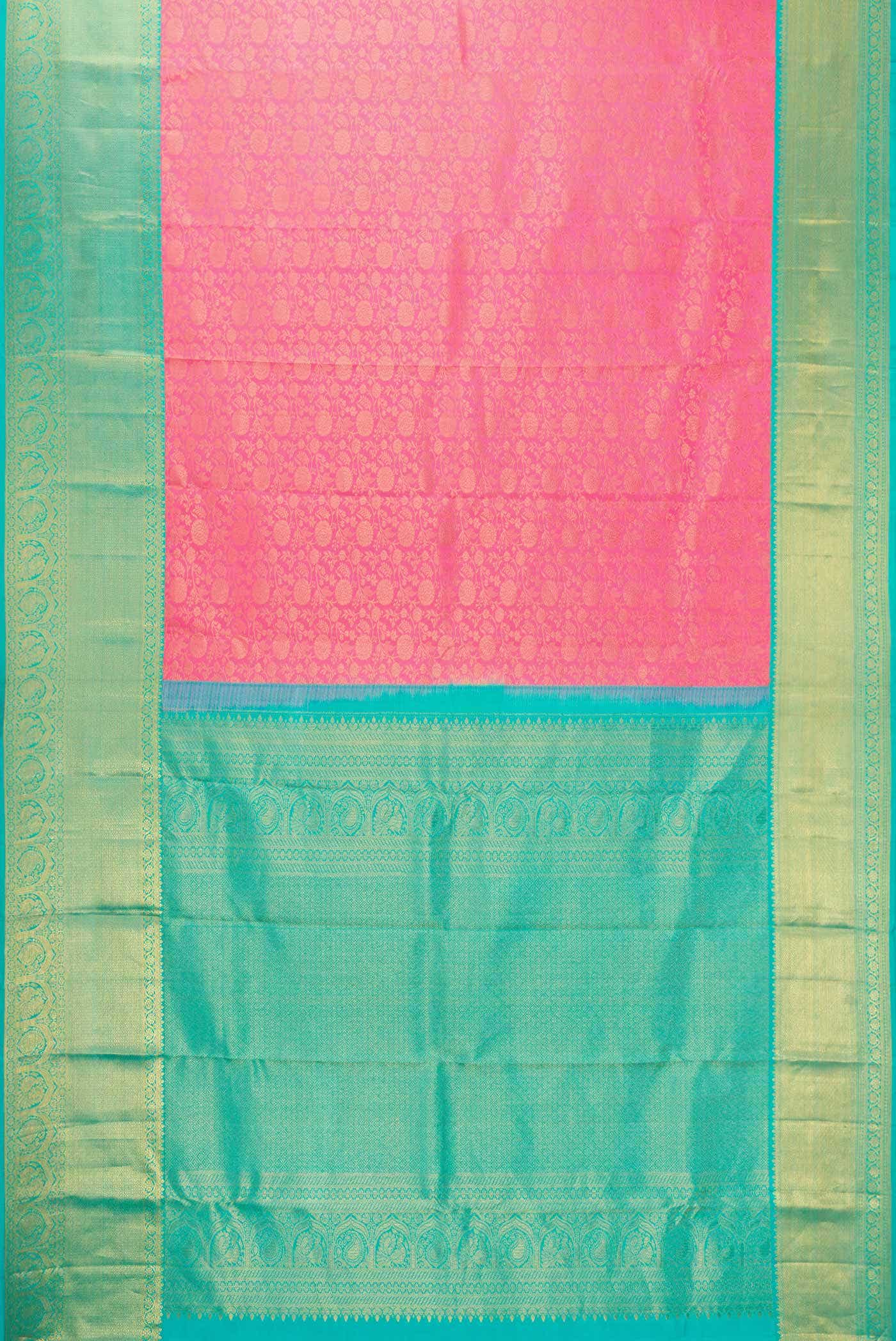Pink Kanchipuram Silk Saree
