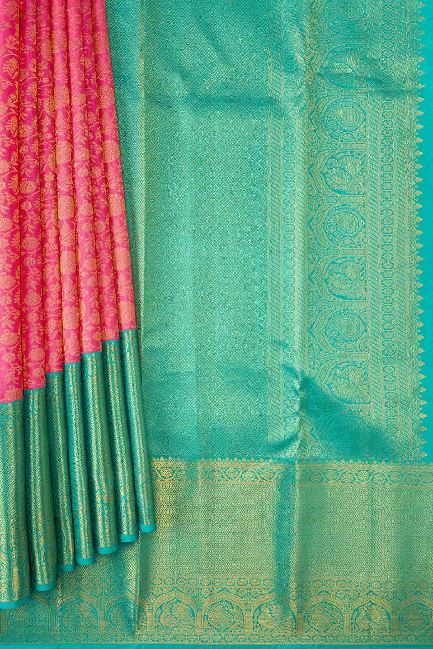 Pink Kanchipuram Silk Saree