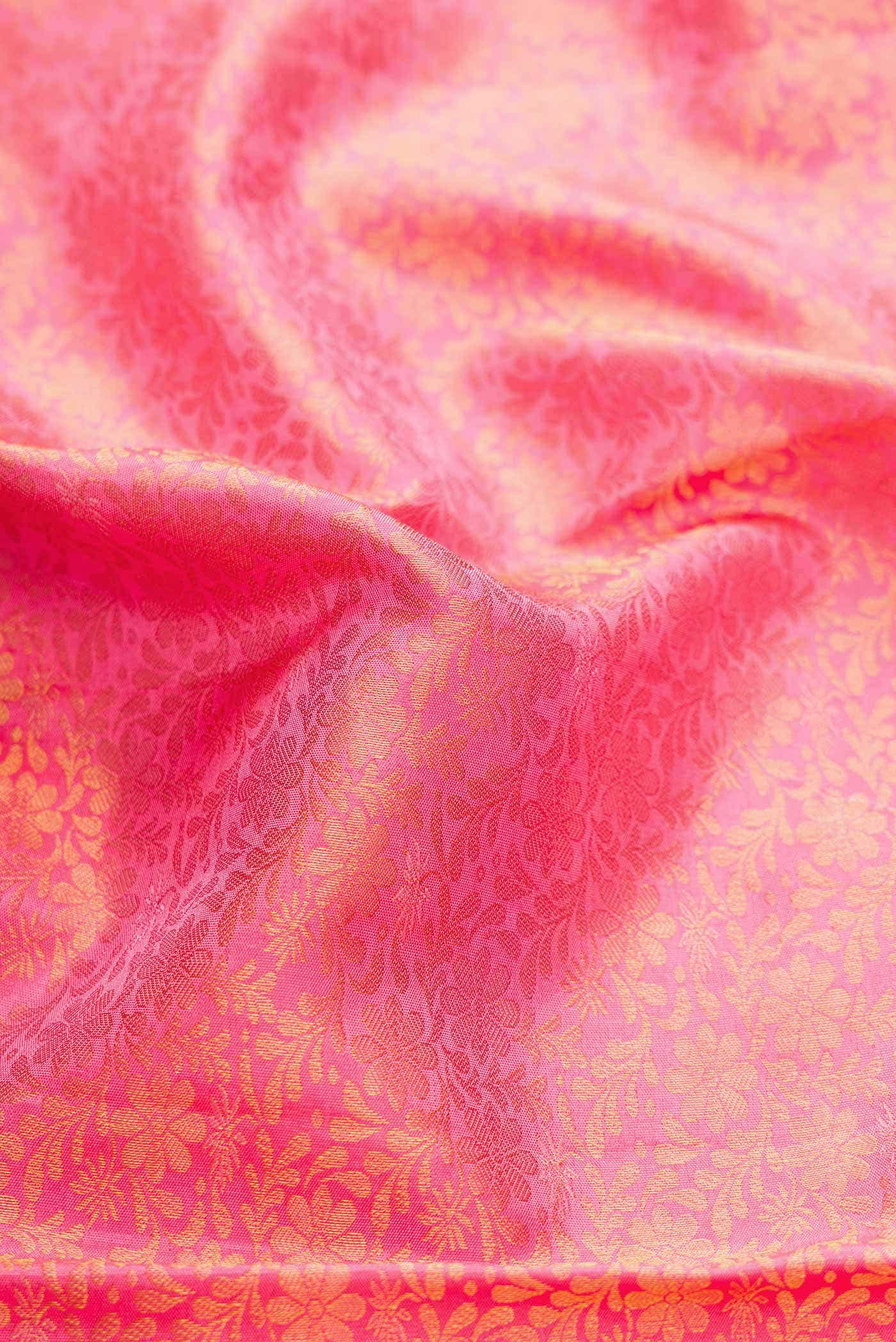 Pink Dual Tone Kanchipuram Silk Saree