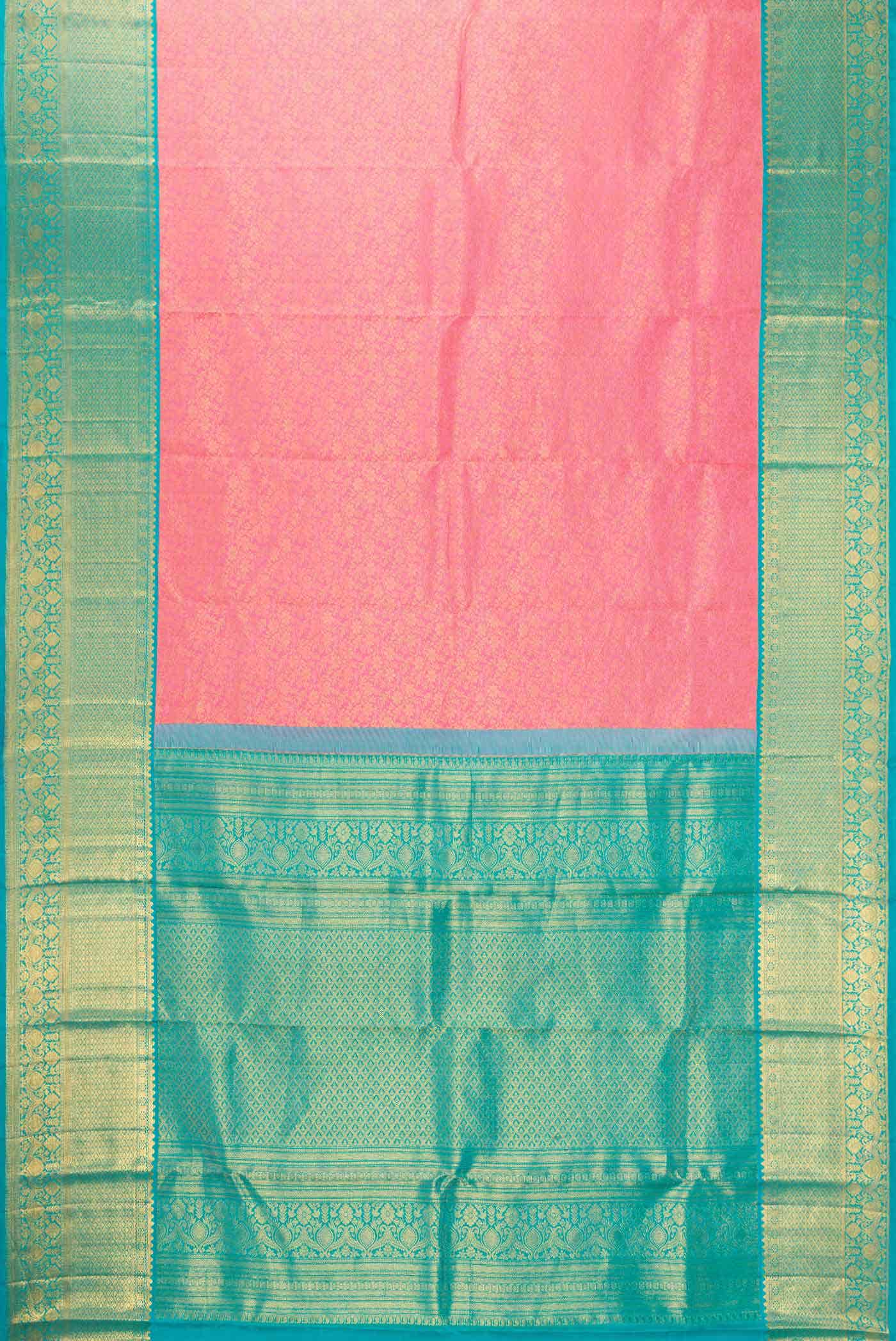 Pink Dual Tone Kanchipuram Silk Saree
