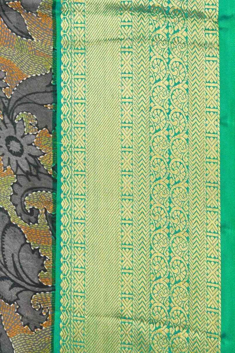 Grey Dual Tone Kanchipuram Silk Saree