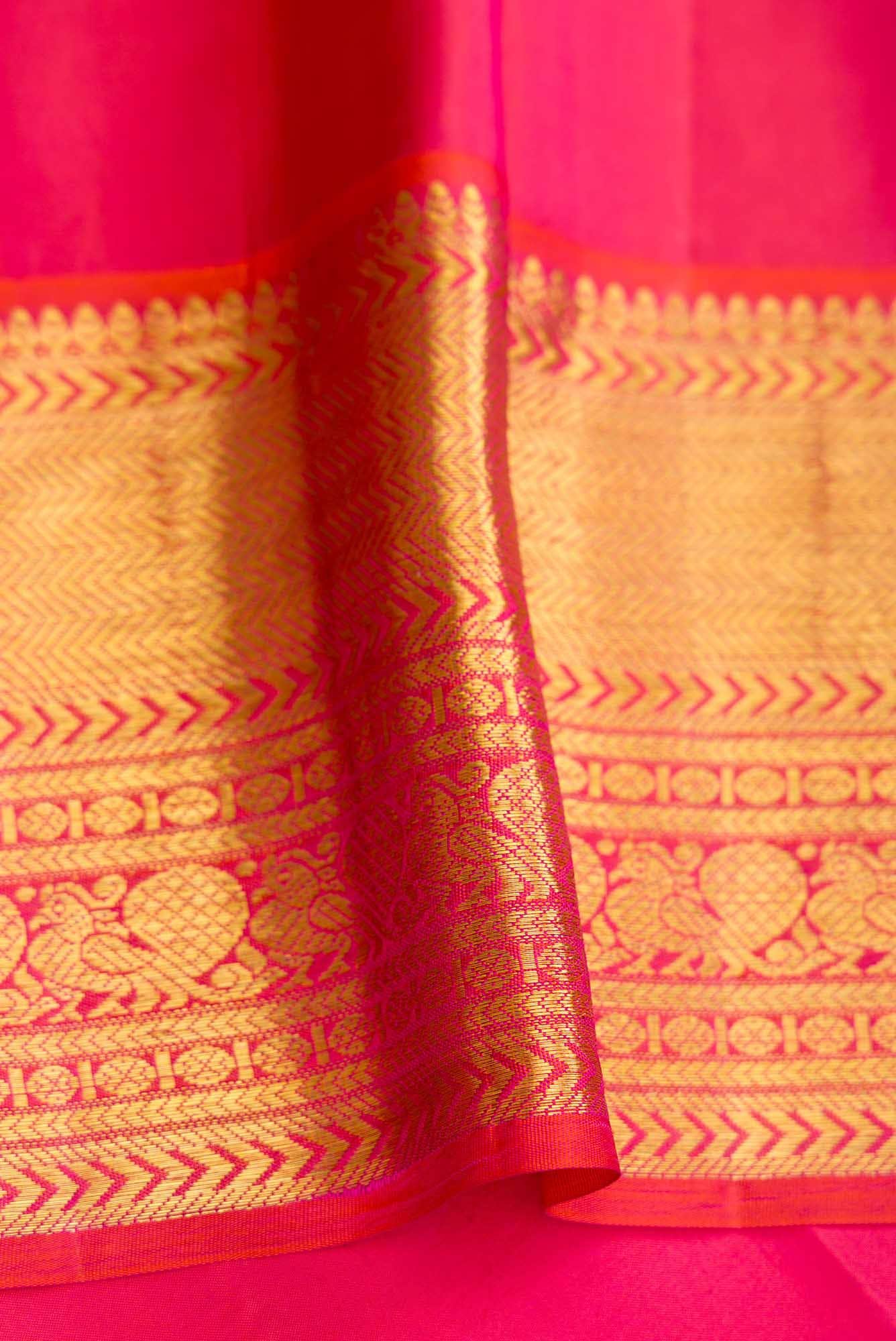 Blue Grey Dual Tone Kanjivaram Silk Saree