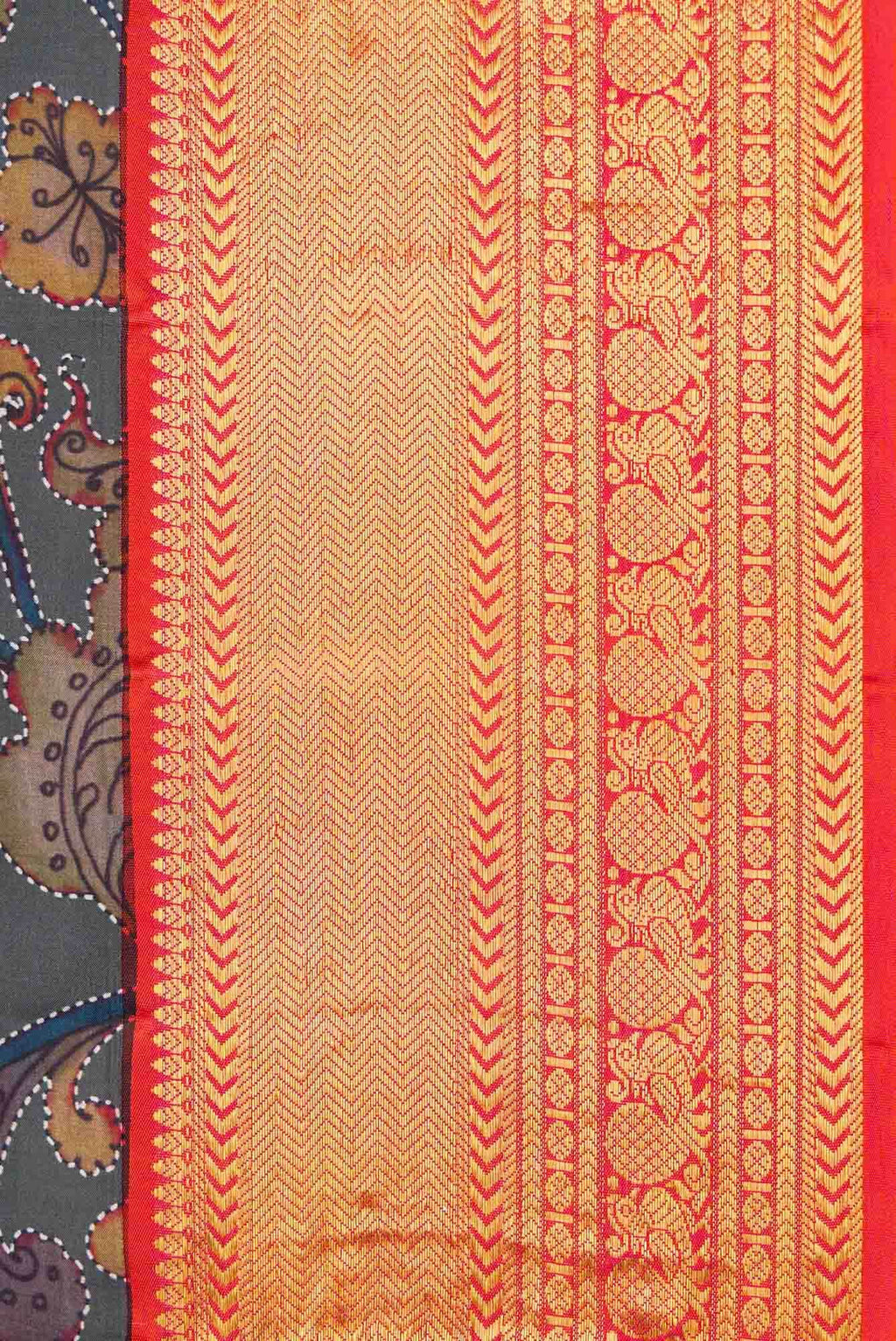 Blue Grey Dual Tone Kanchipuram Silk Saree