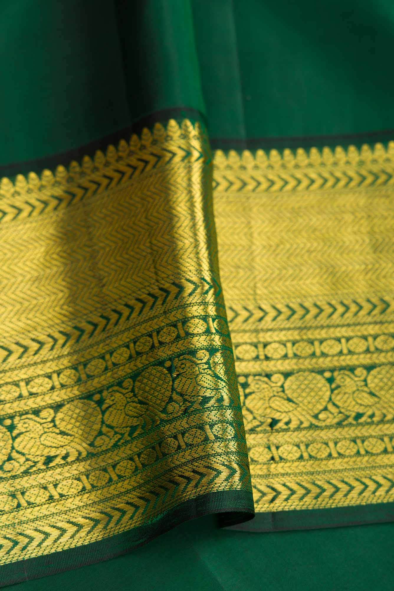 Dark Pink Dual Tone Kanchipuram Silk Saree