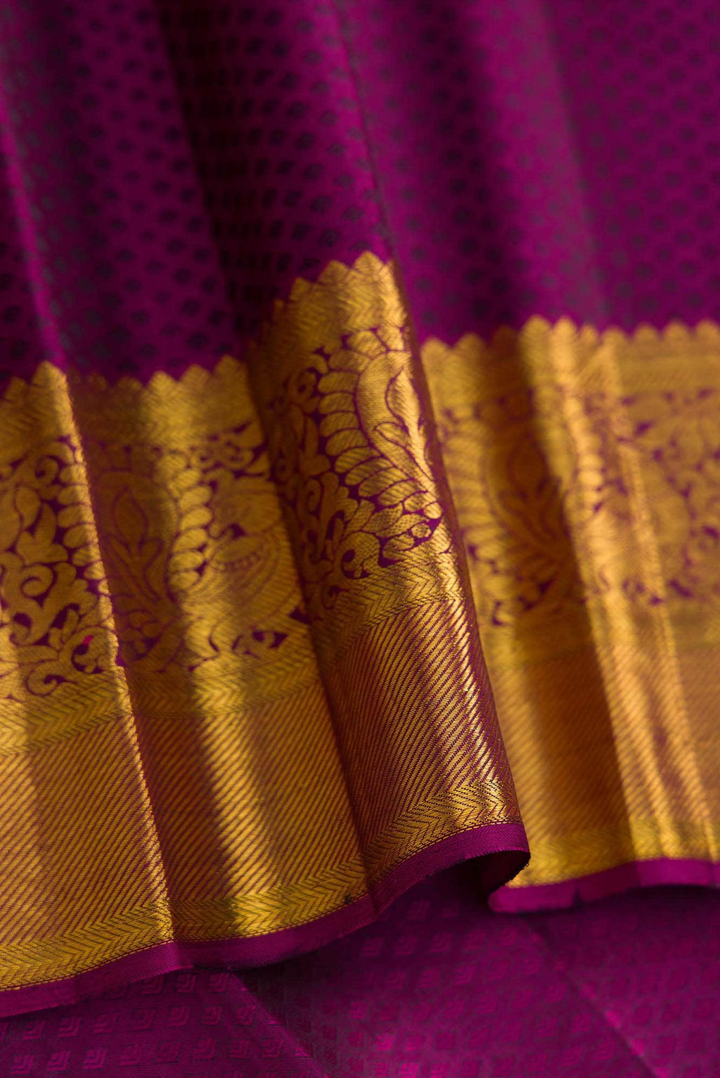 Black Dual Tone Kanchipuram Silk Saree