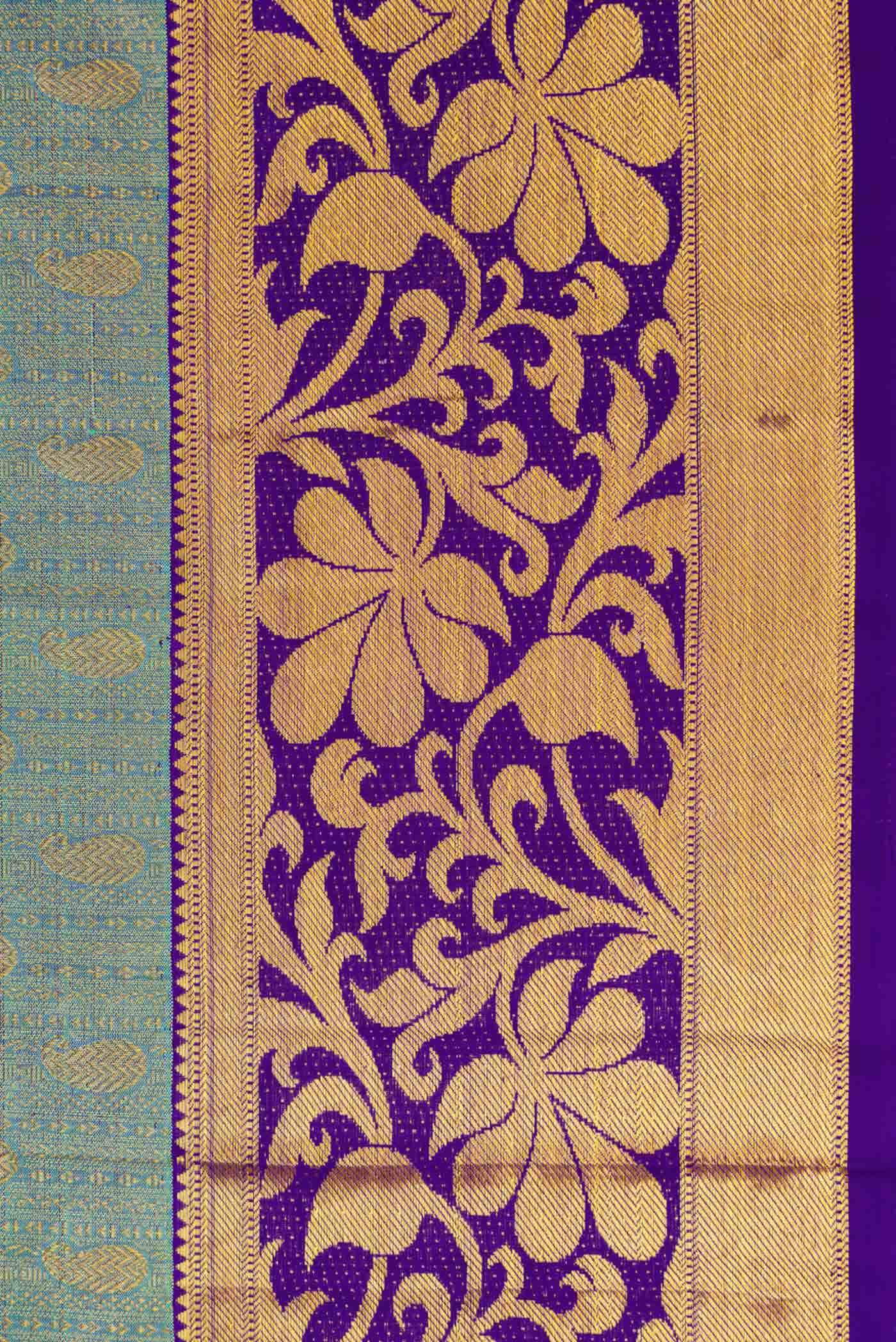 Green Dual Tone Kanchipuram Silk Saree