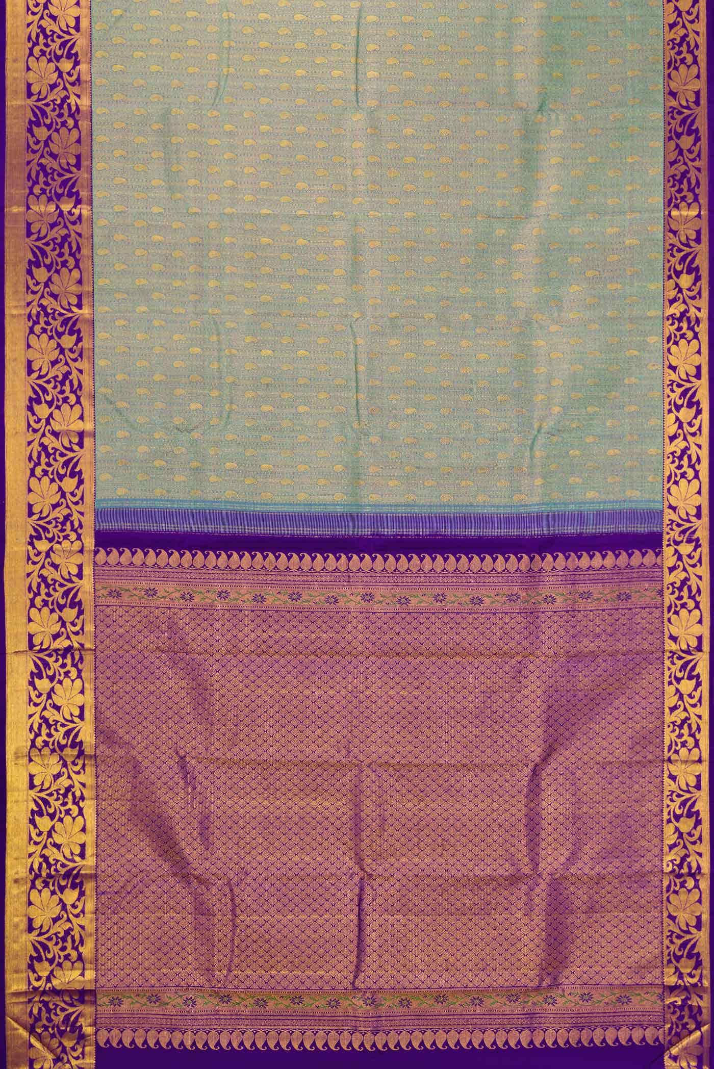 Green Dual Tone Kanchipuram Silk Saree