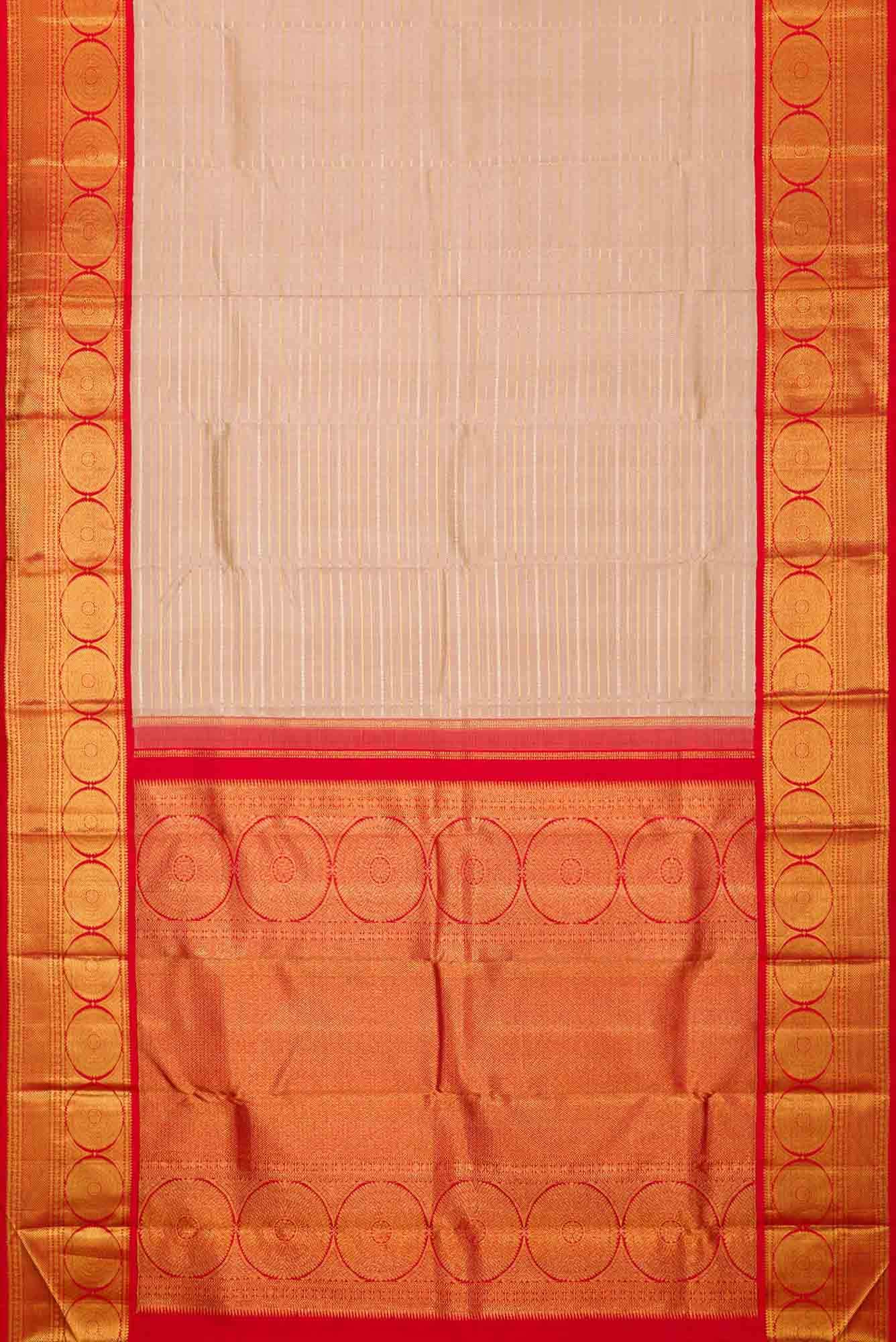 Pure Silk Pure Zari Brown Dual Tone Kanchipuram Saree