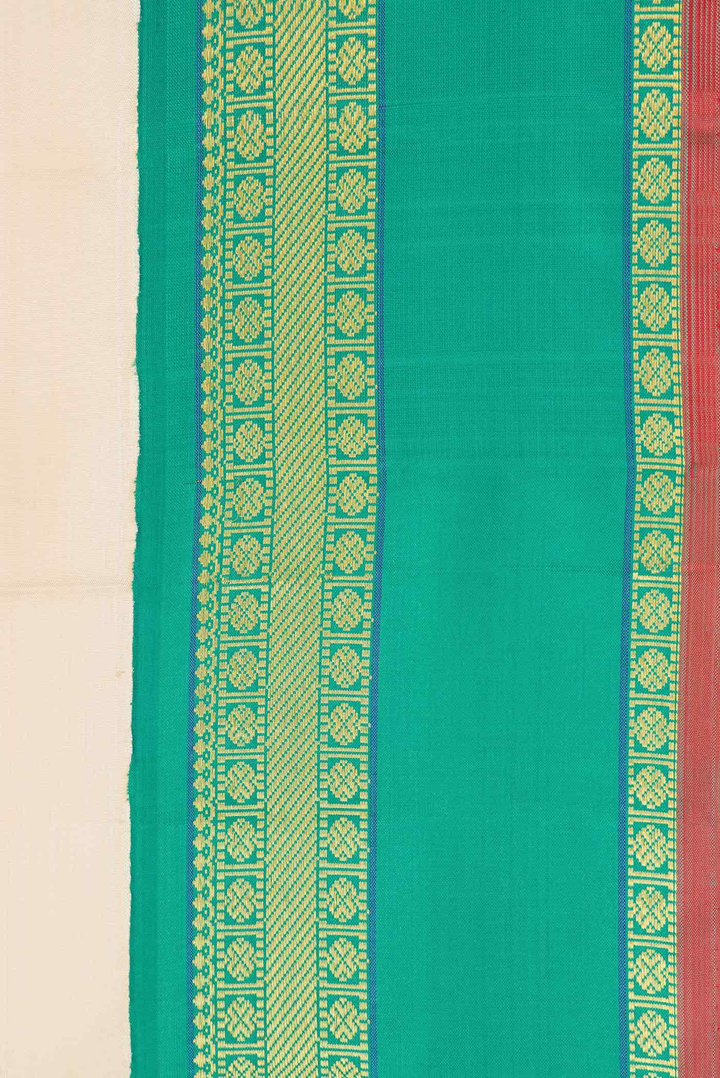Pure Silk Pure Zari Sandal Dual Tone Kanchipuram Saree