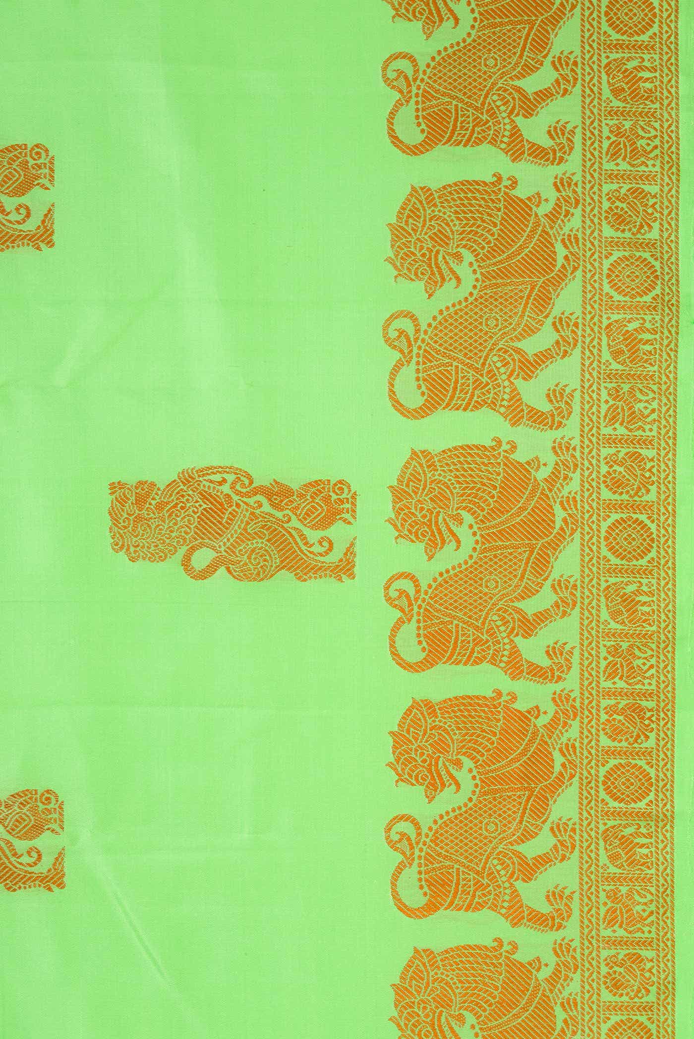 Sea Green Kanchipuram Silk Saree