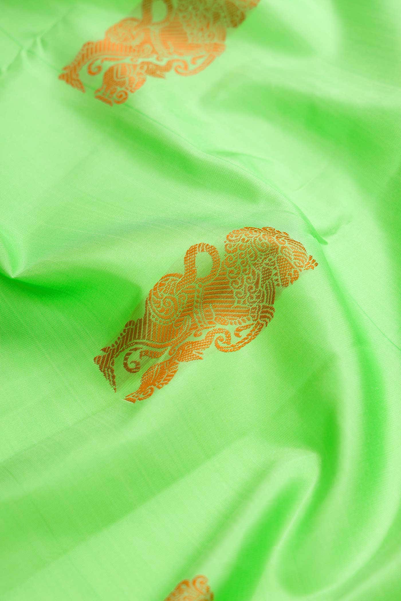 Sea Green Kanchipuram Silk Saree