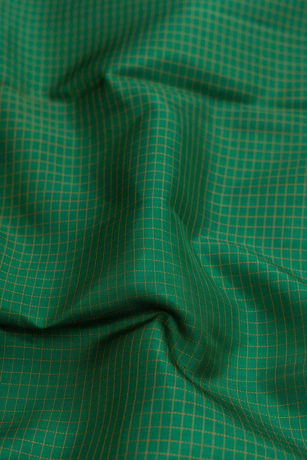 Pure Silk Pure Zari Green Dual Tone Kanchipuram Saree
