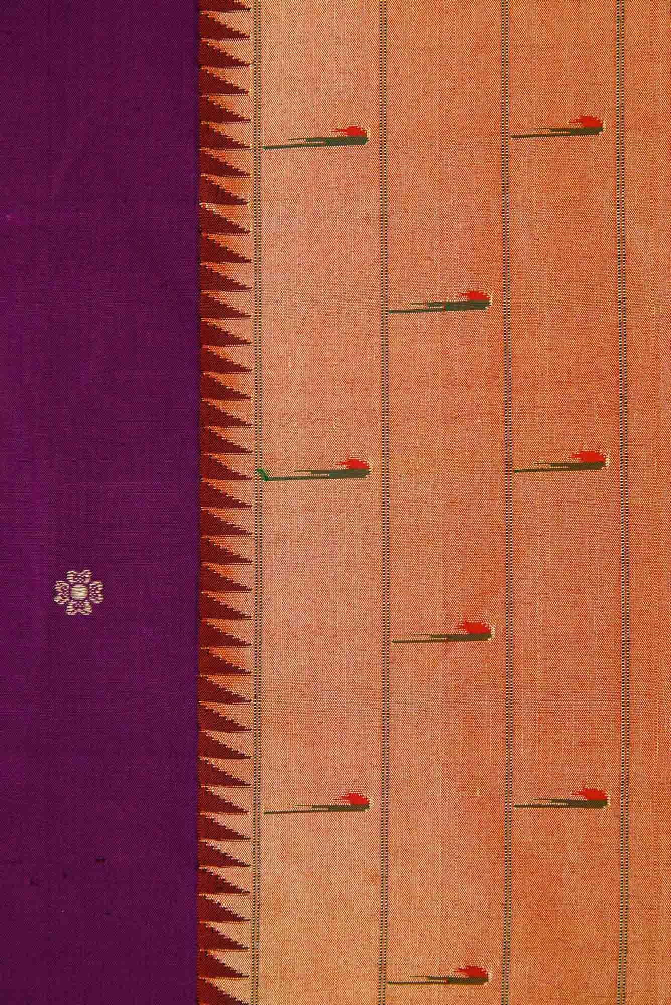 Purple Dual Tone Paithani Silk Saree