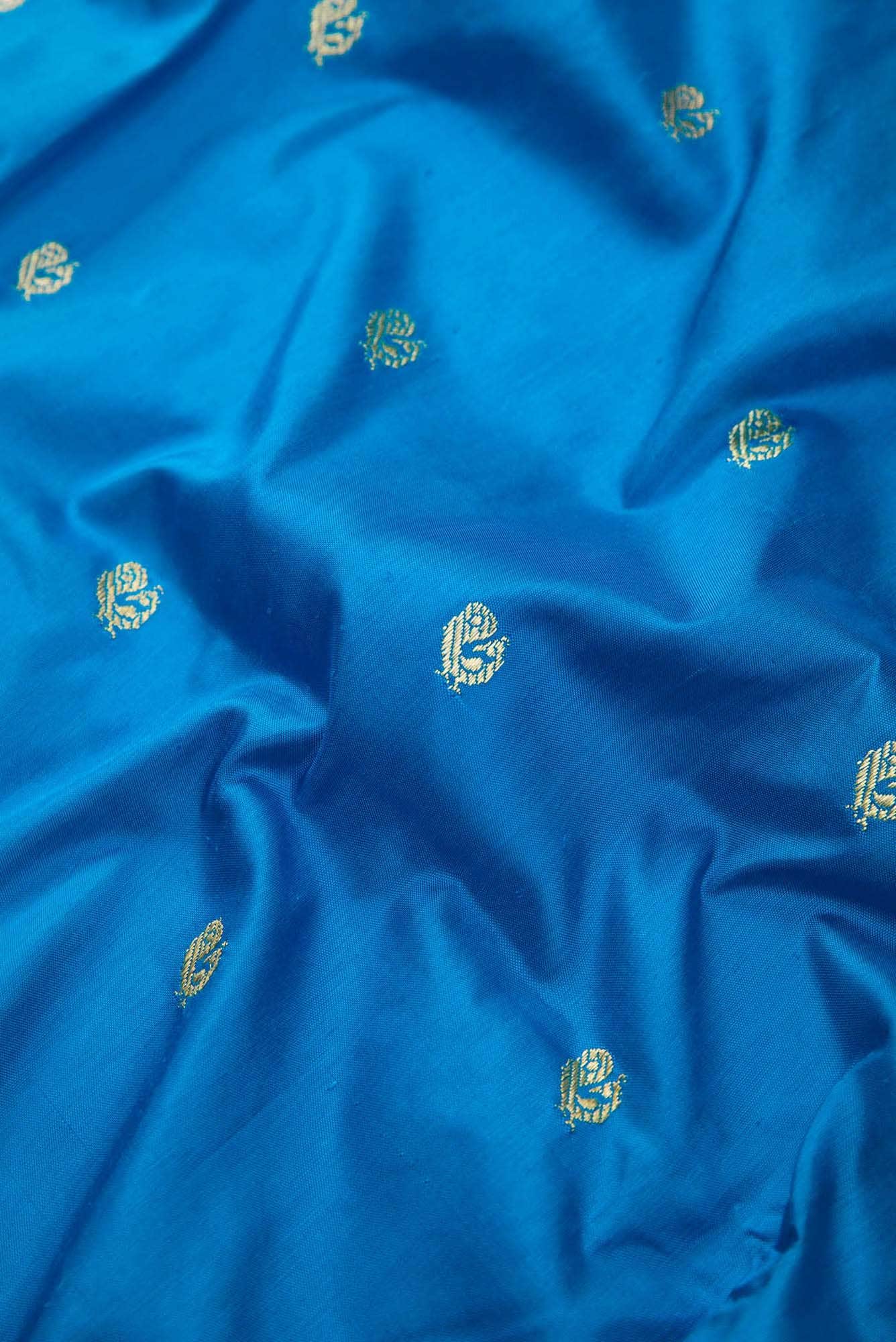 Sky Blue Dual Tone Paithani Silk Saree
